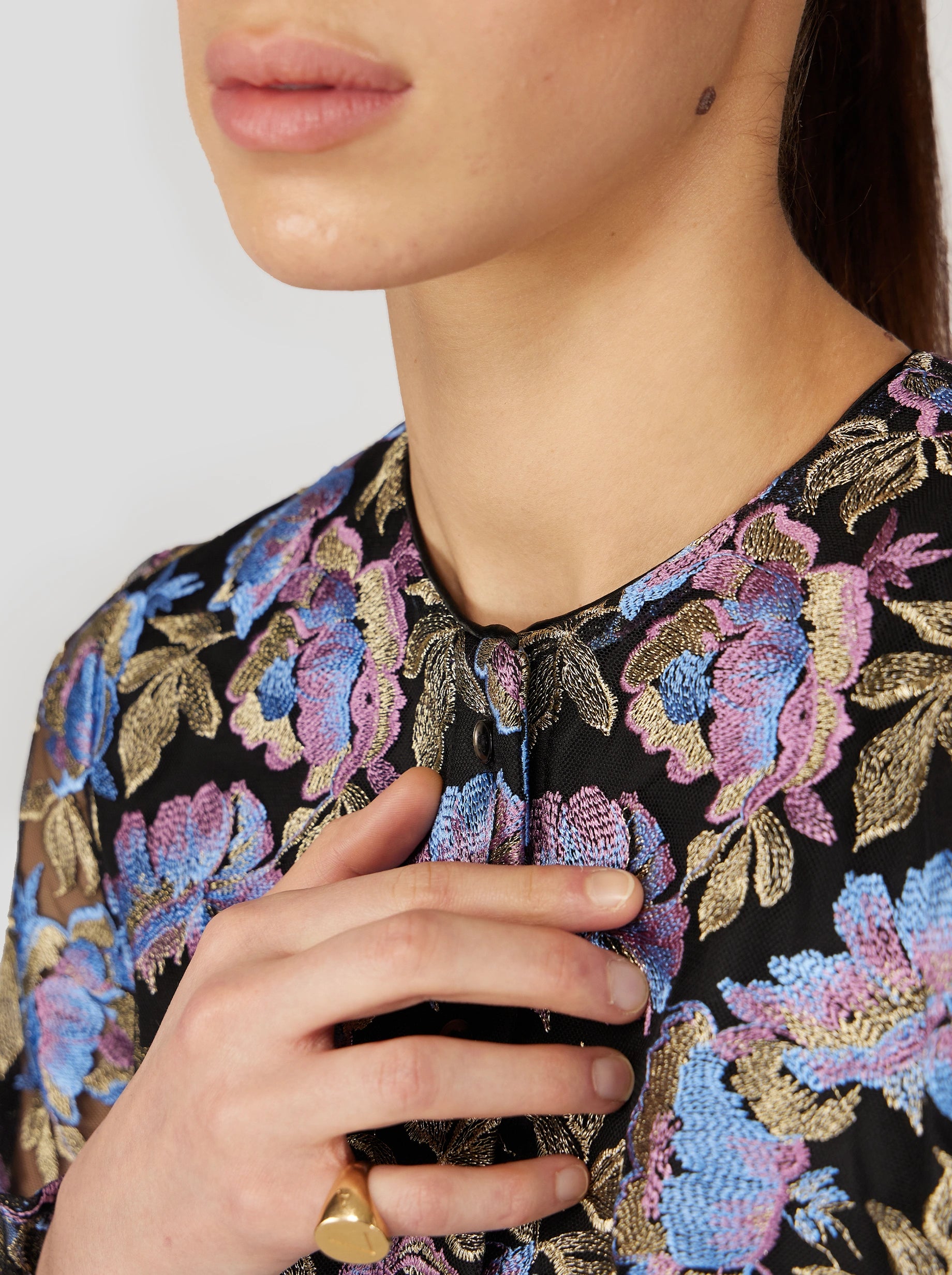 JOAN SHIRT IN FLEURS DE GIVRE EMBROIDERY