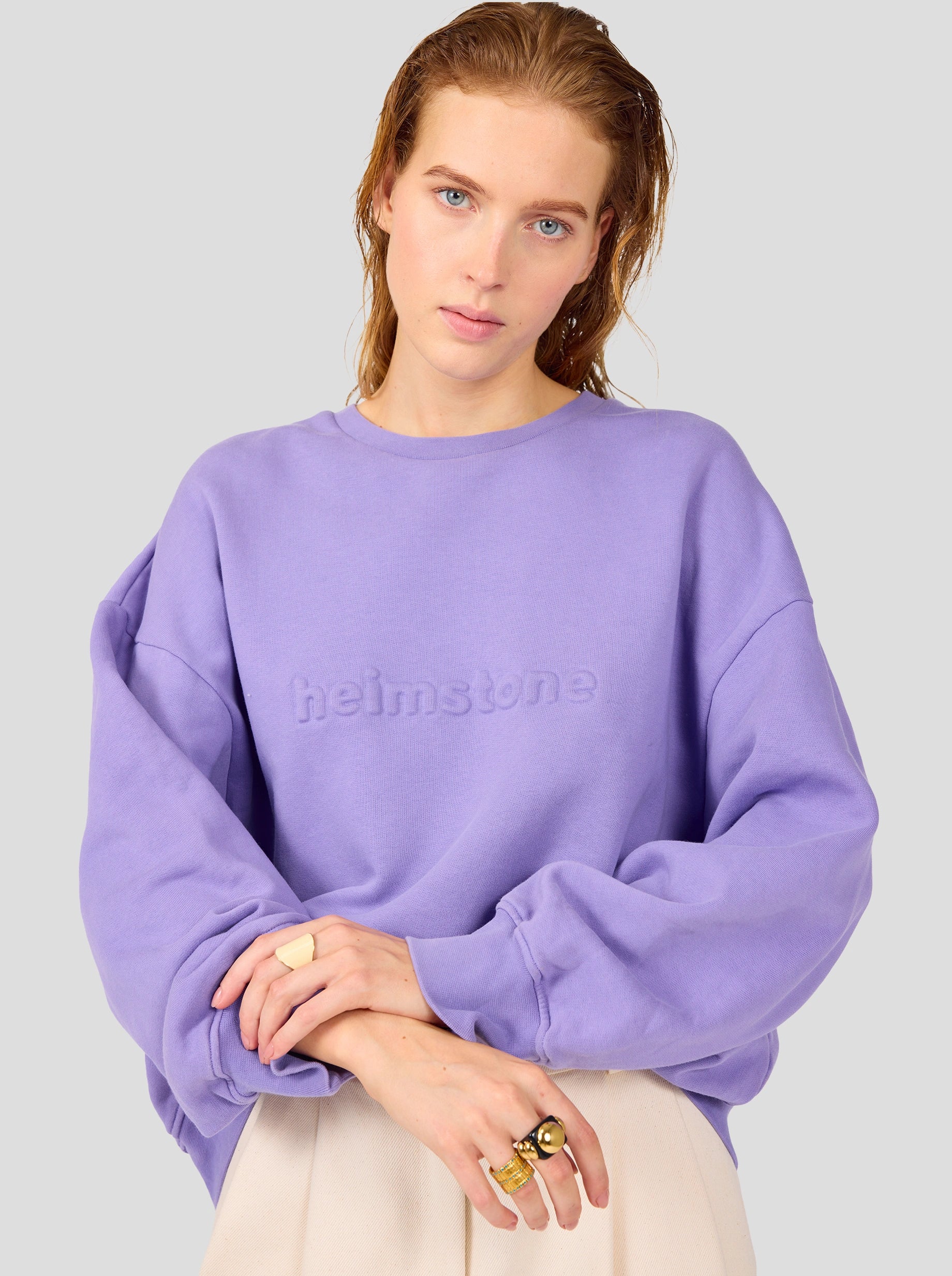 Harlem jumper in lilac fleece