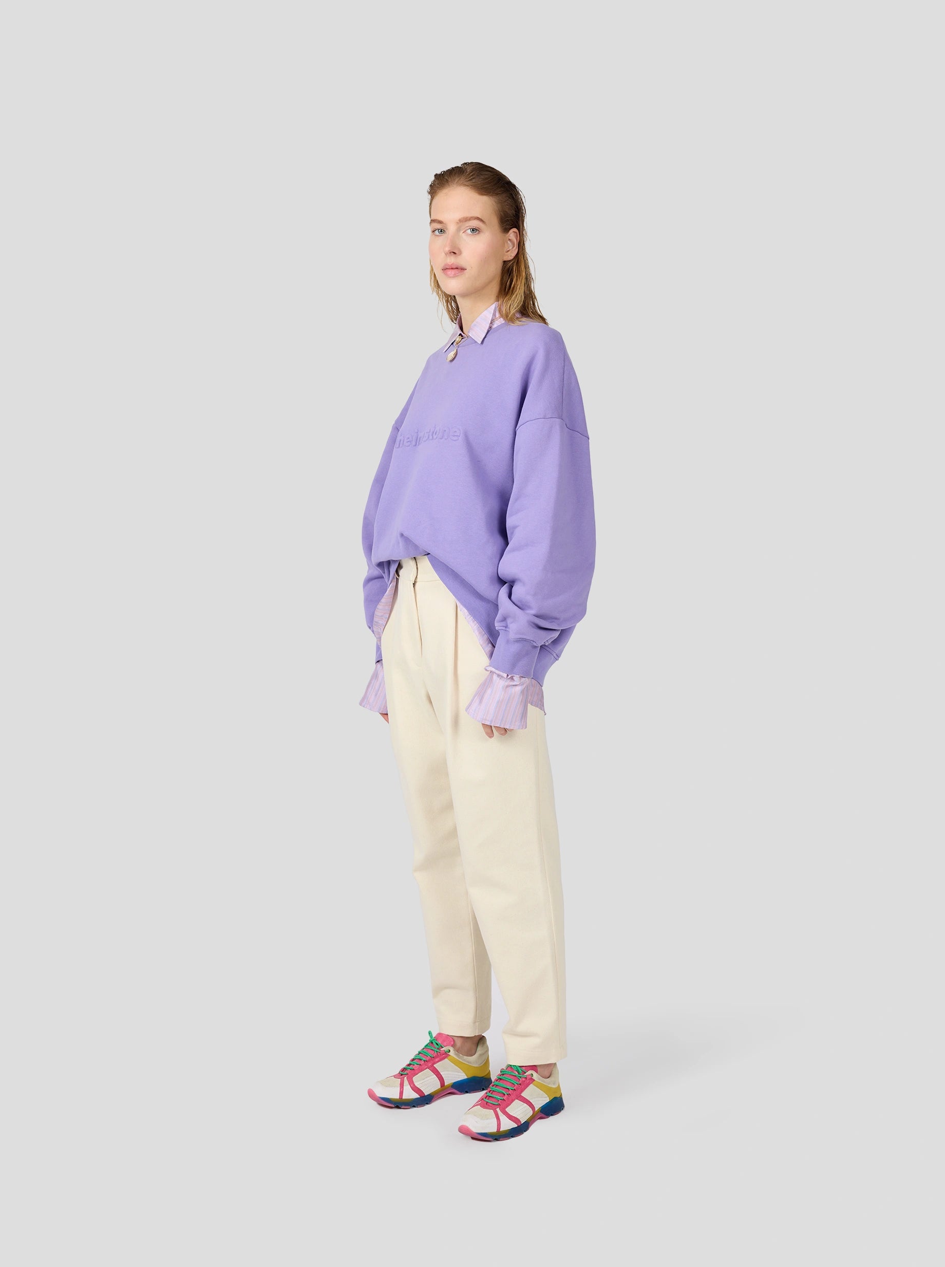 Harlem jumper in lilac fleece