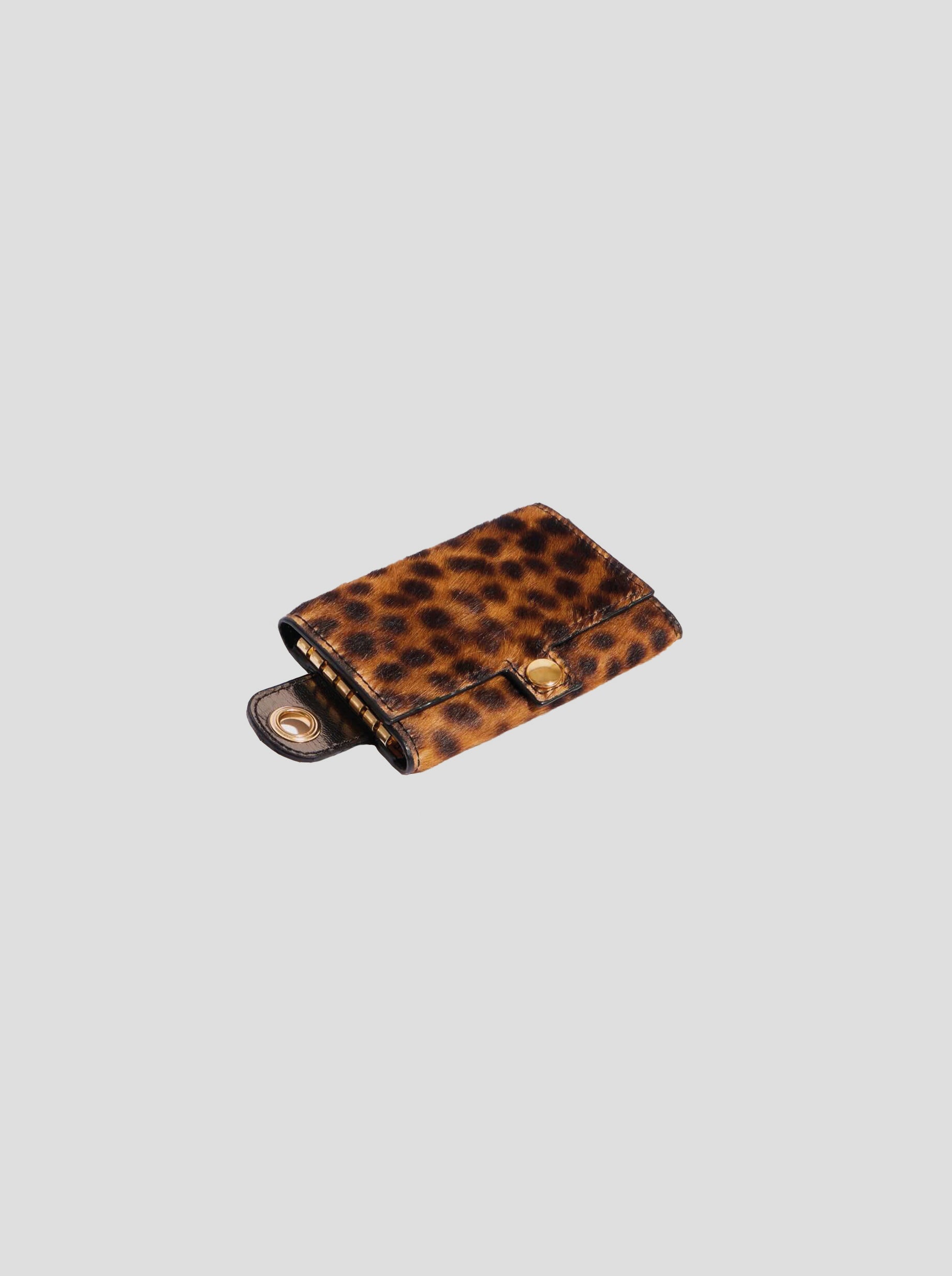 The Minis - 6 Key Holder in Grey Leopard Printed Leather