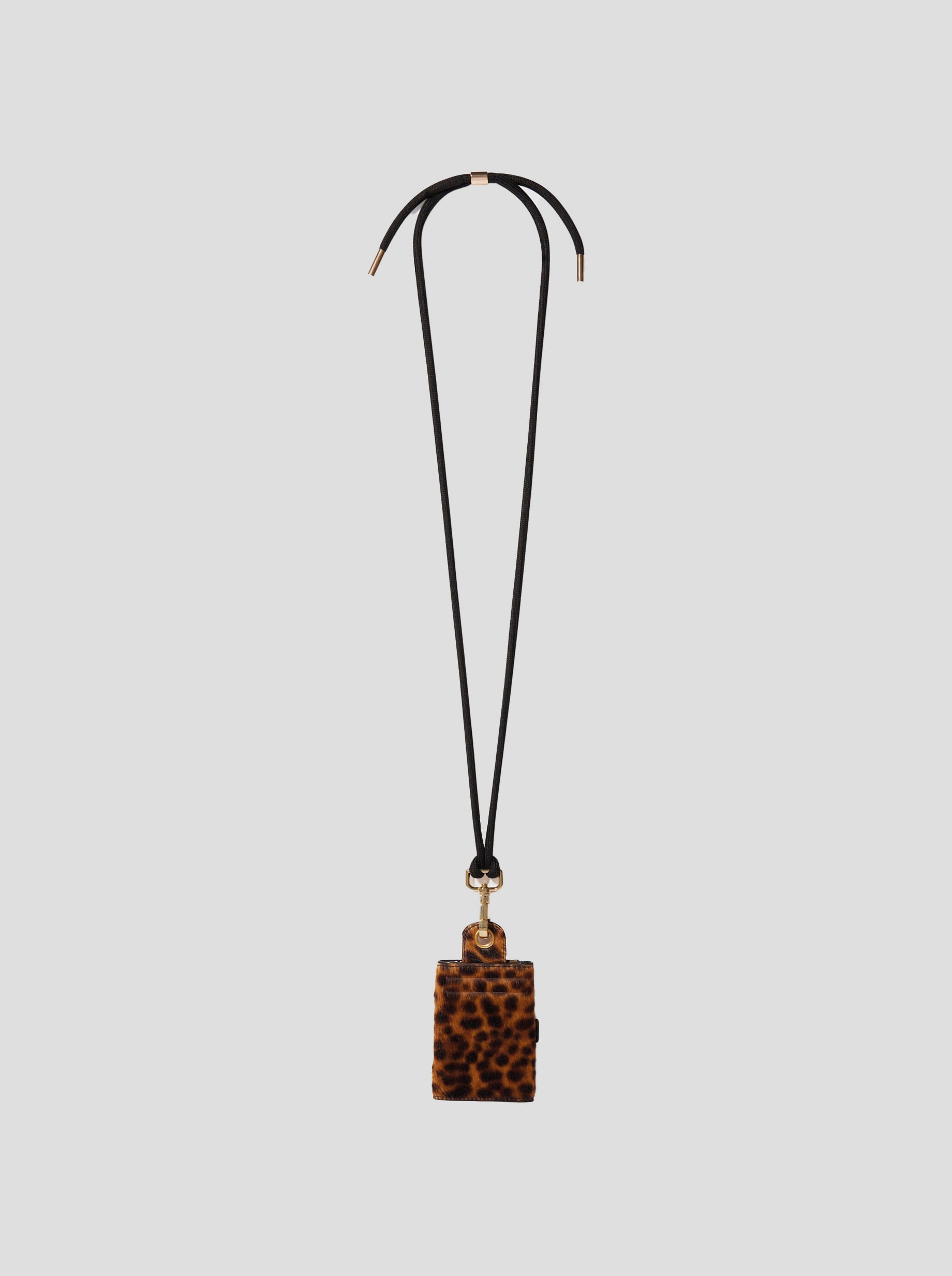 The Minis - 6 Key Holder in Grey Leopard Printed Leather