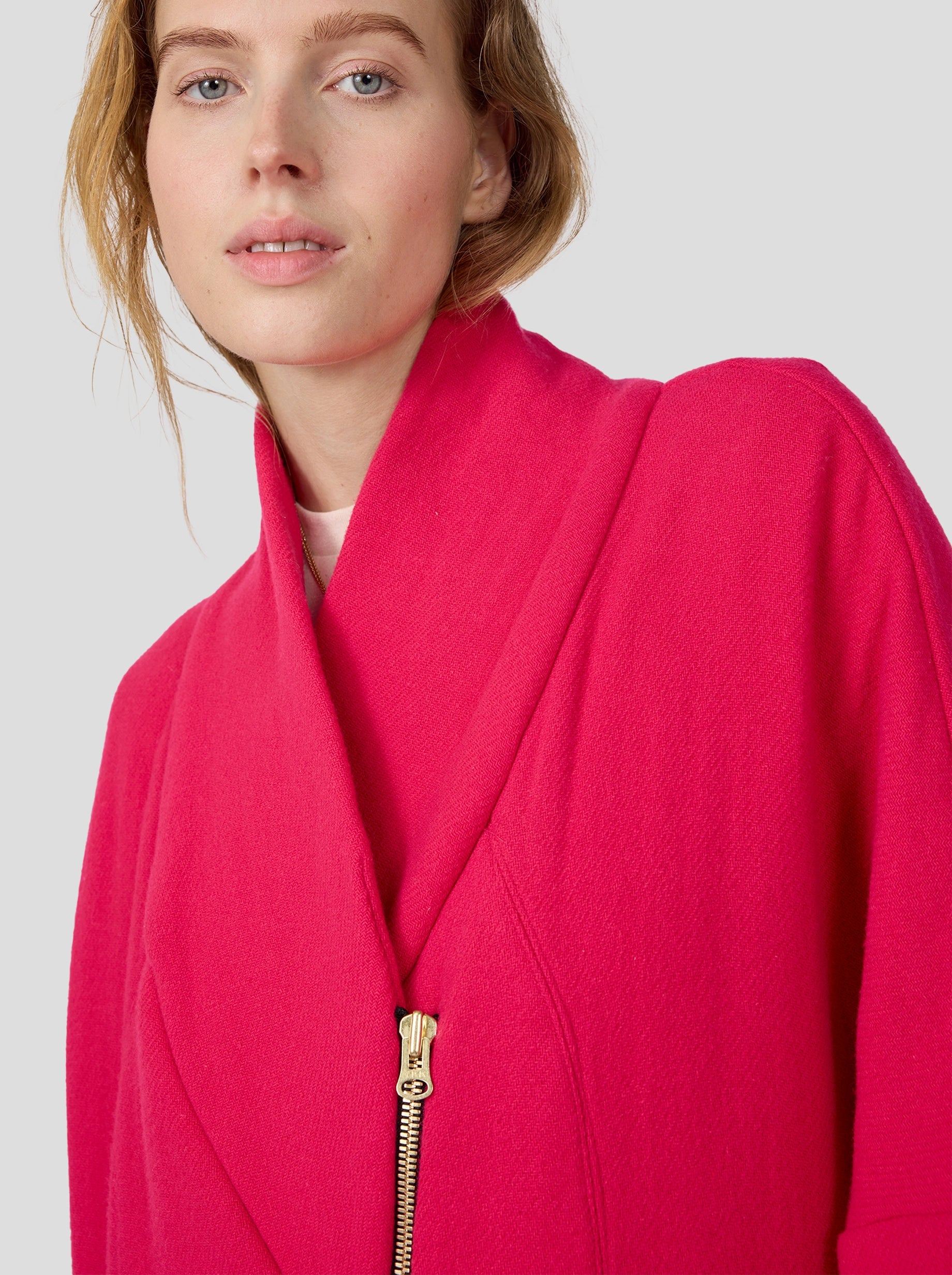 Eren Coat in Pink Razuberi Cashmere