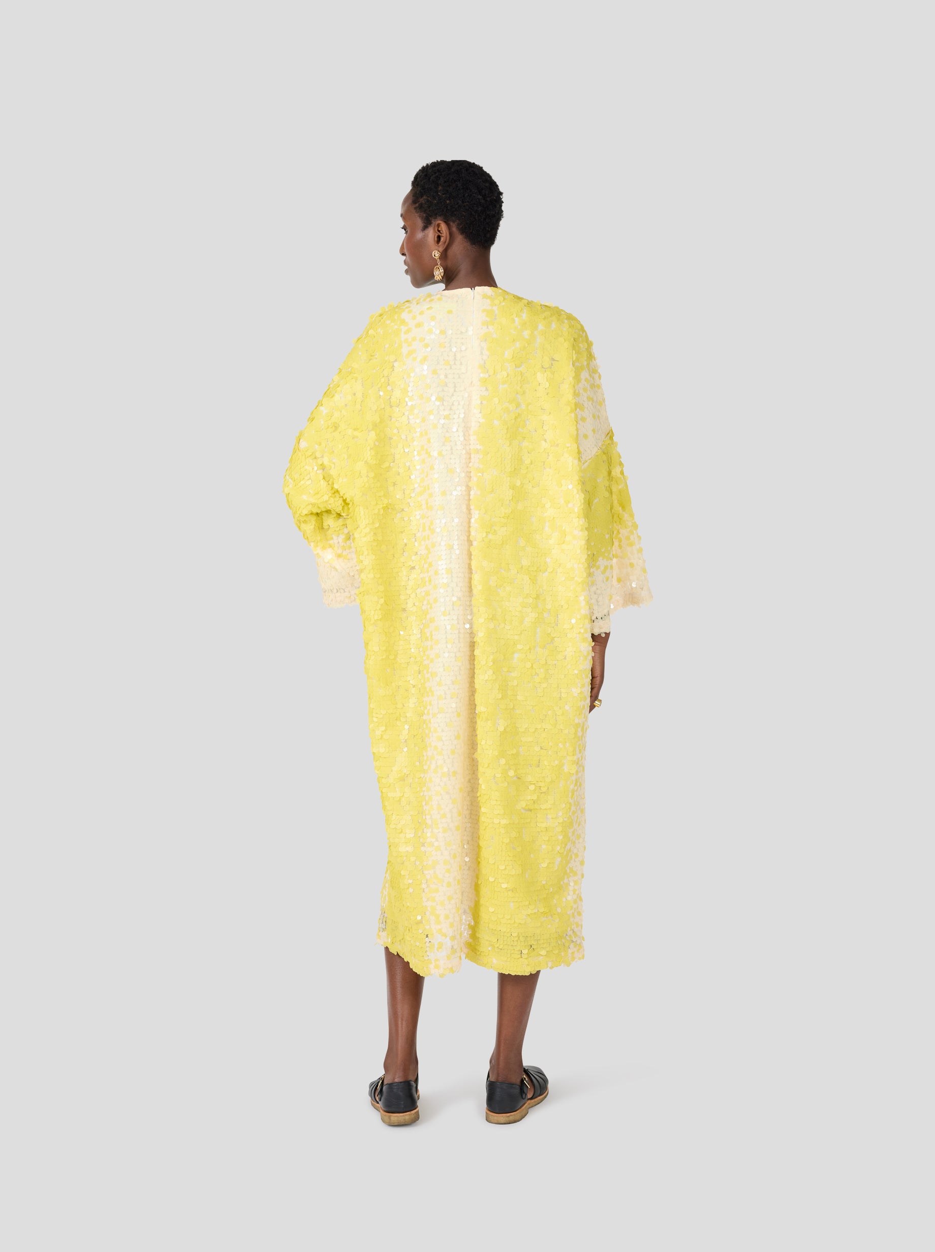 Milo dress in Sequins Yellow Meringue