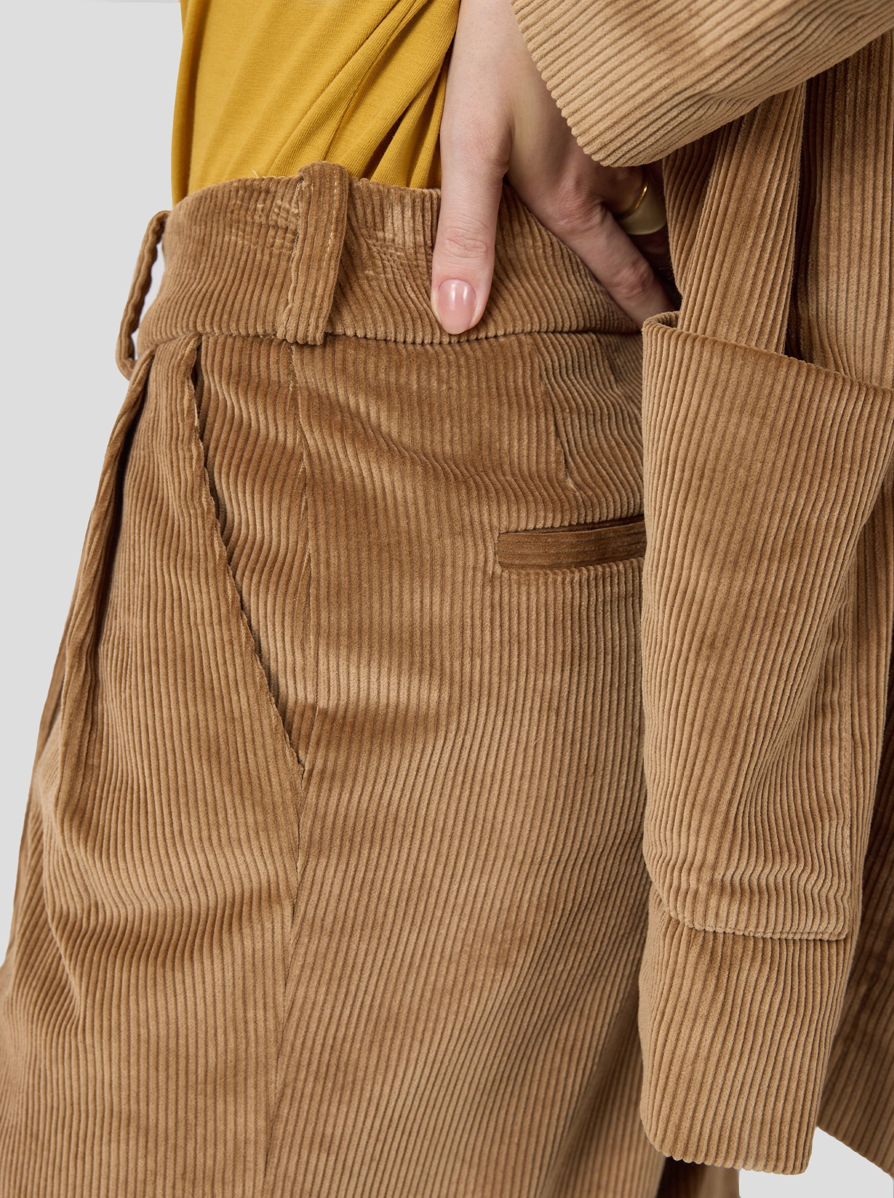 Moor Pants in Shiny Caramel Corduroy