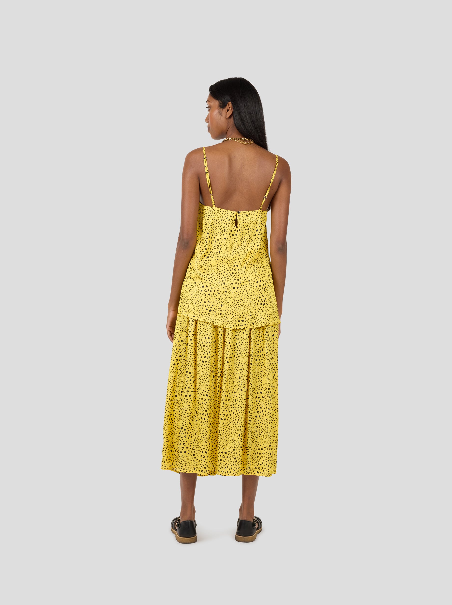 Nelson Top in Yellow Leopard