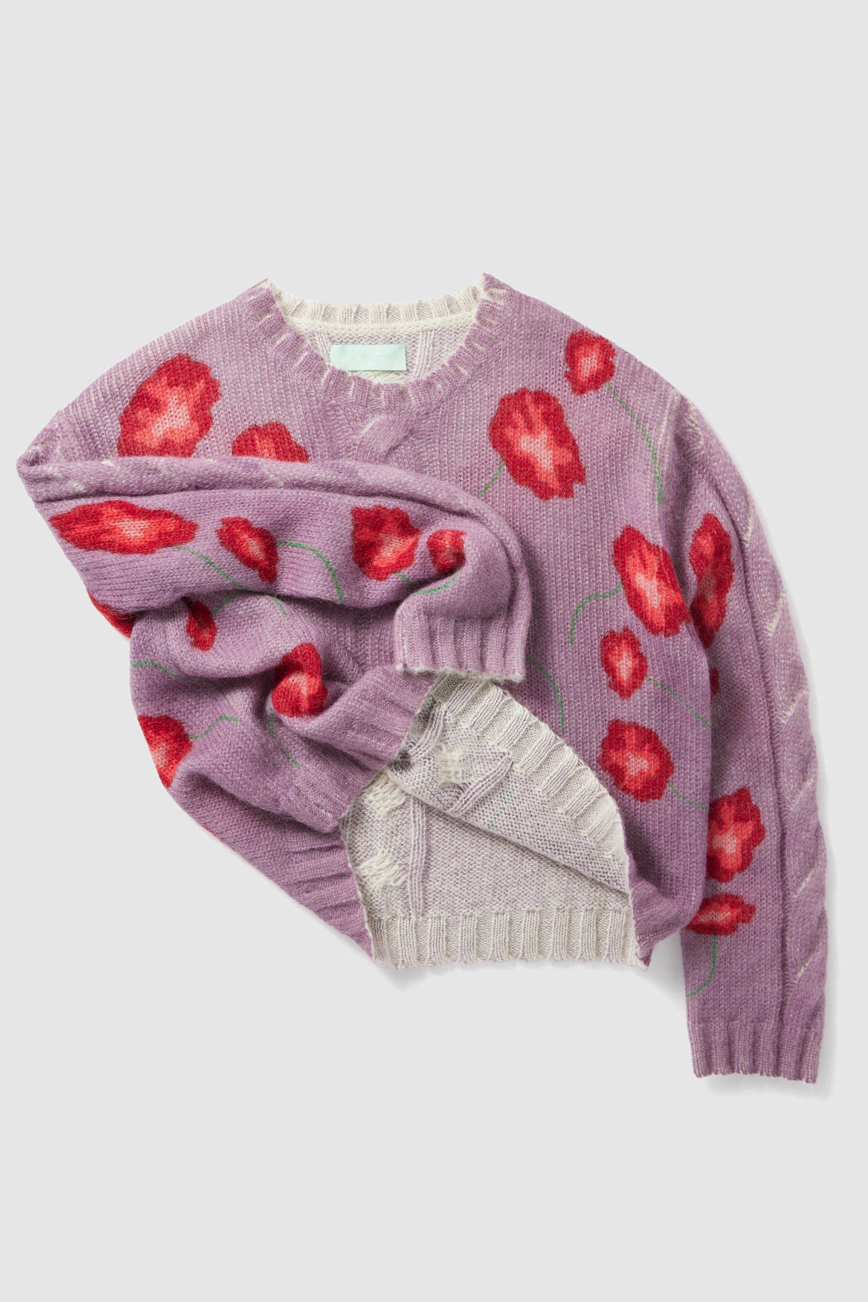 Ellis sweater in lilac Poppy knit