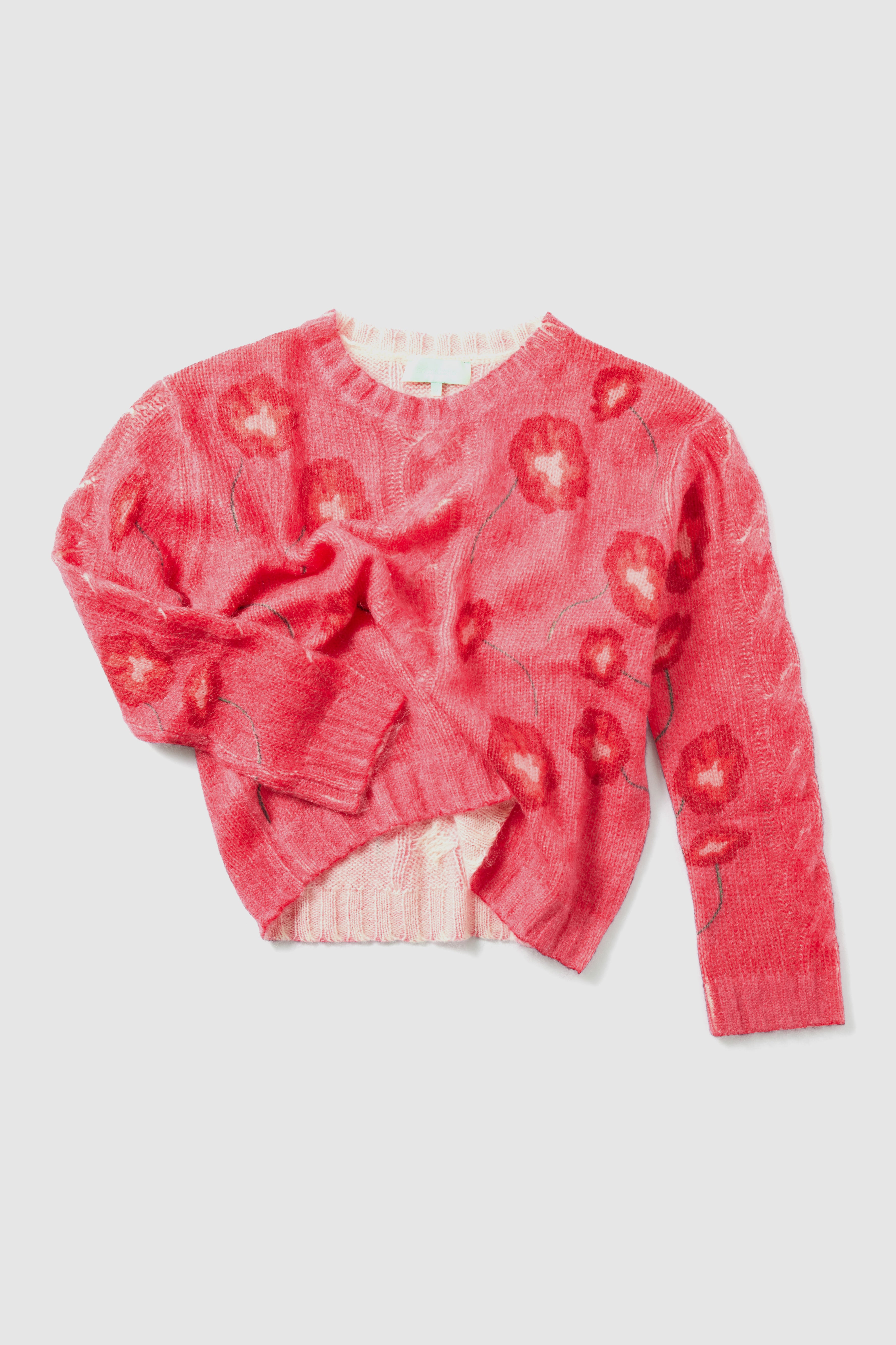 Ellis sweater in raspberry Poppy knit