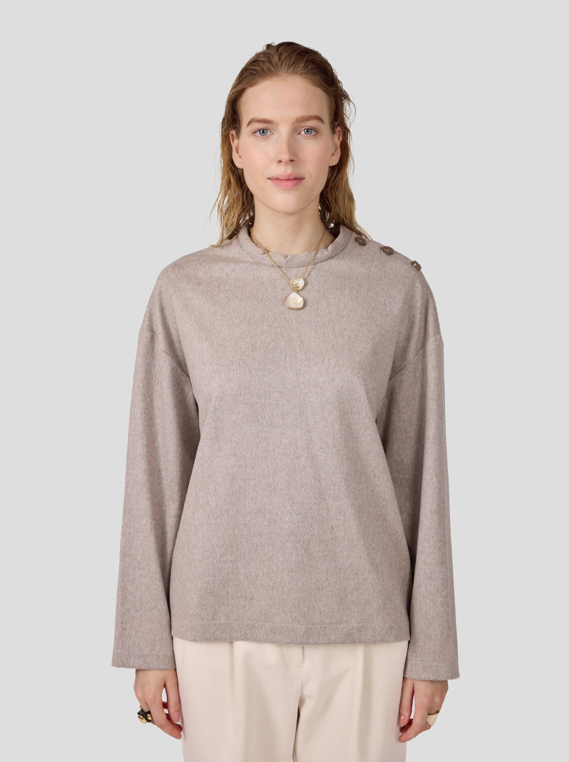 Bobbi Sweater in Cold Mole Flanelle