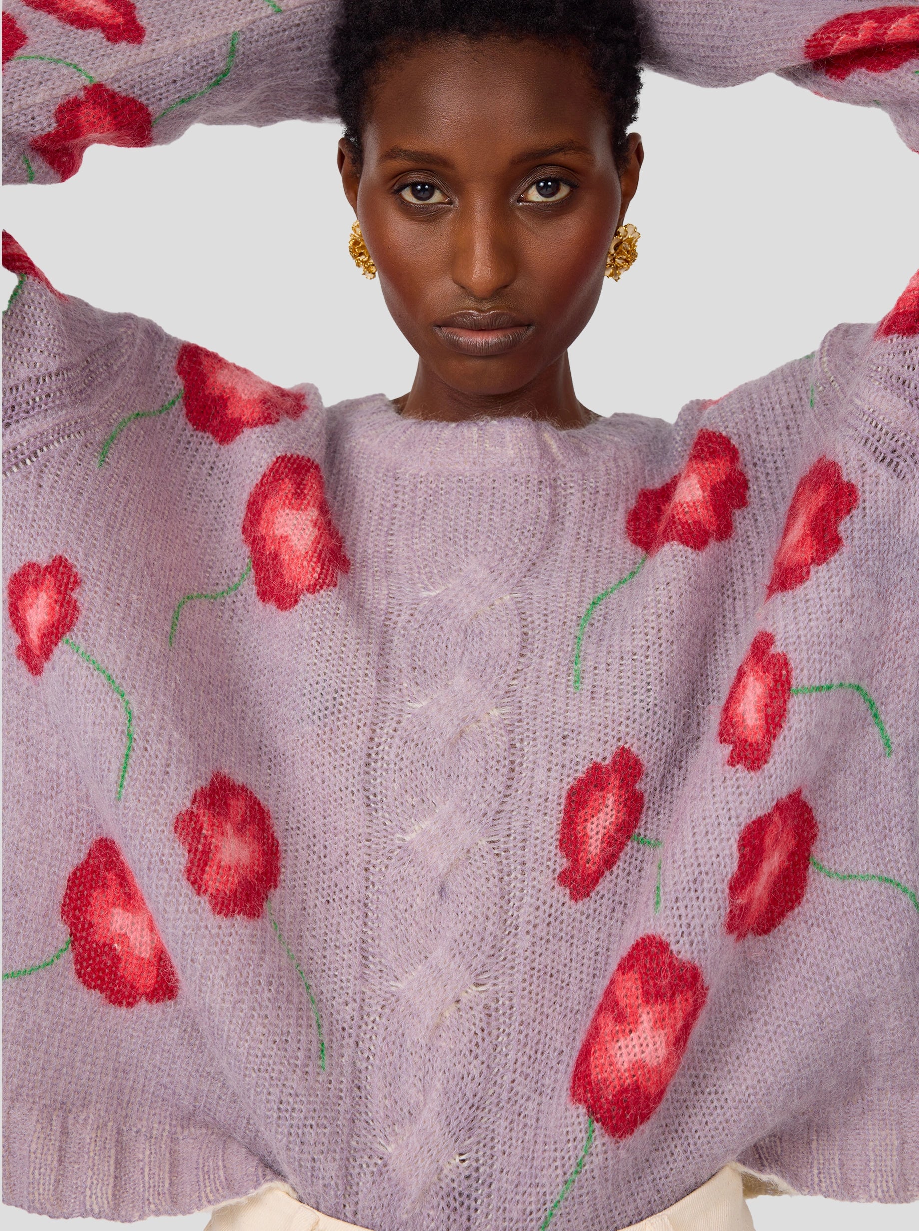 Ellis sweater in lilac Poppy knit