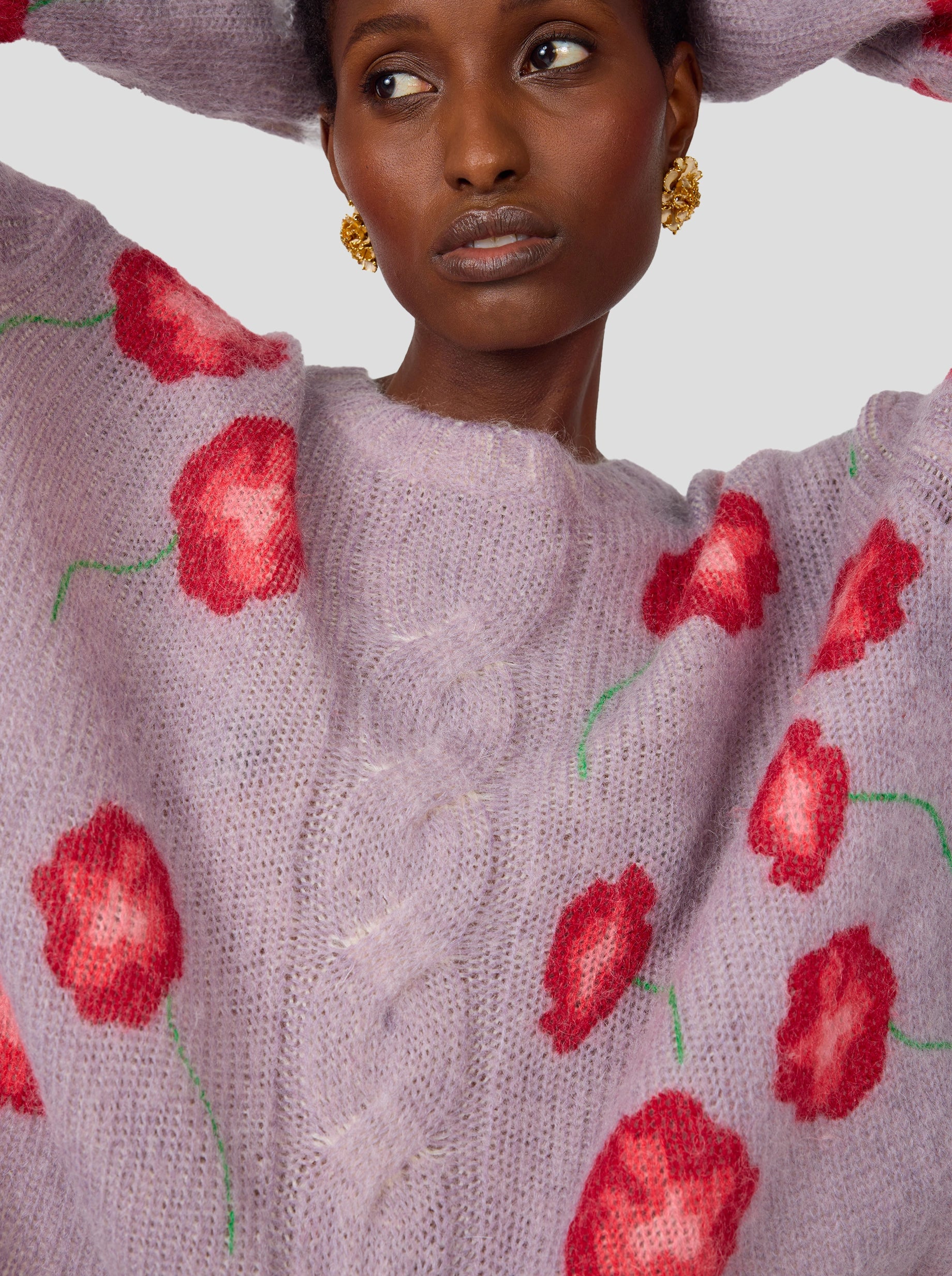 Ellis sweater in lilac Poppy knit