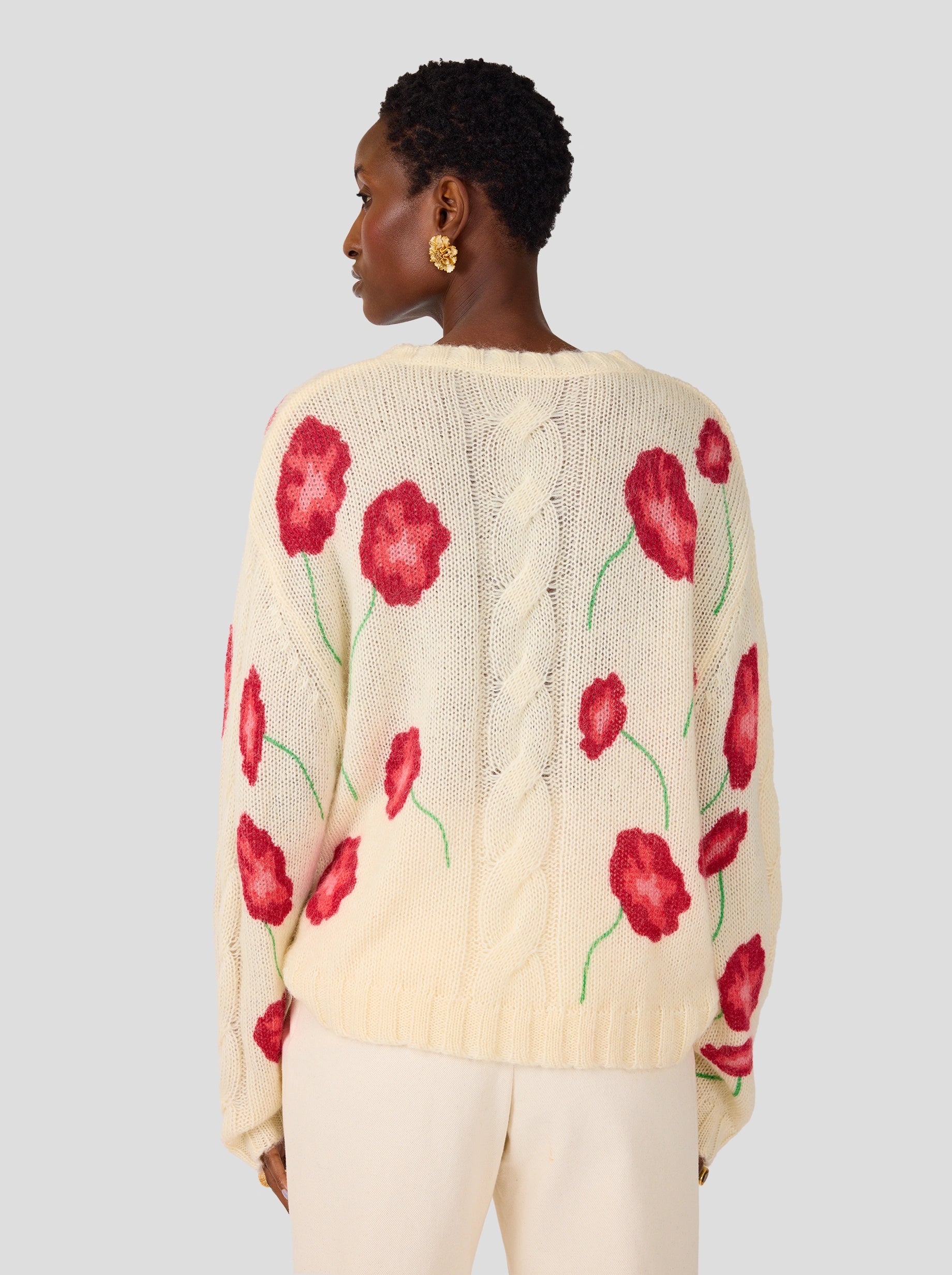 Ellis sweater in white Poppy knit