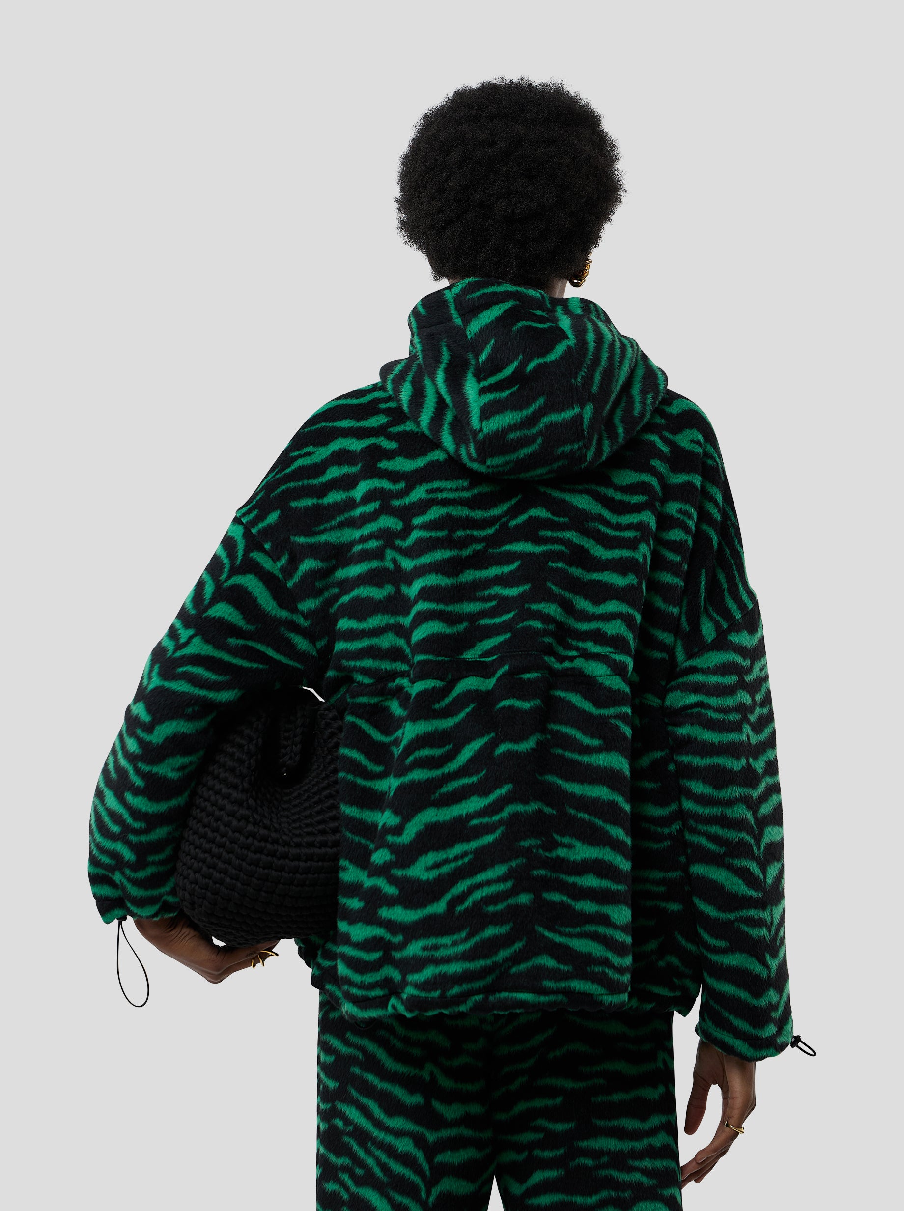 Tony Windbreaker in Forest Green Zebra Wool