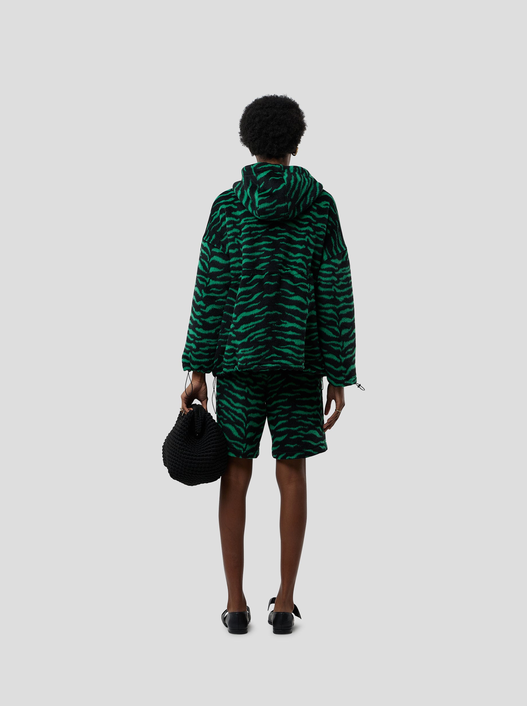 Tony Windbreaker in Forest Green Zebra Wool