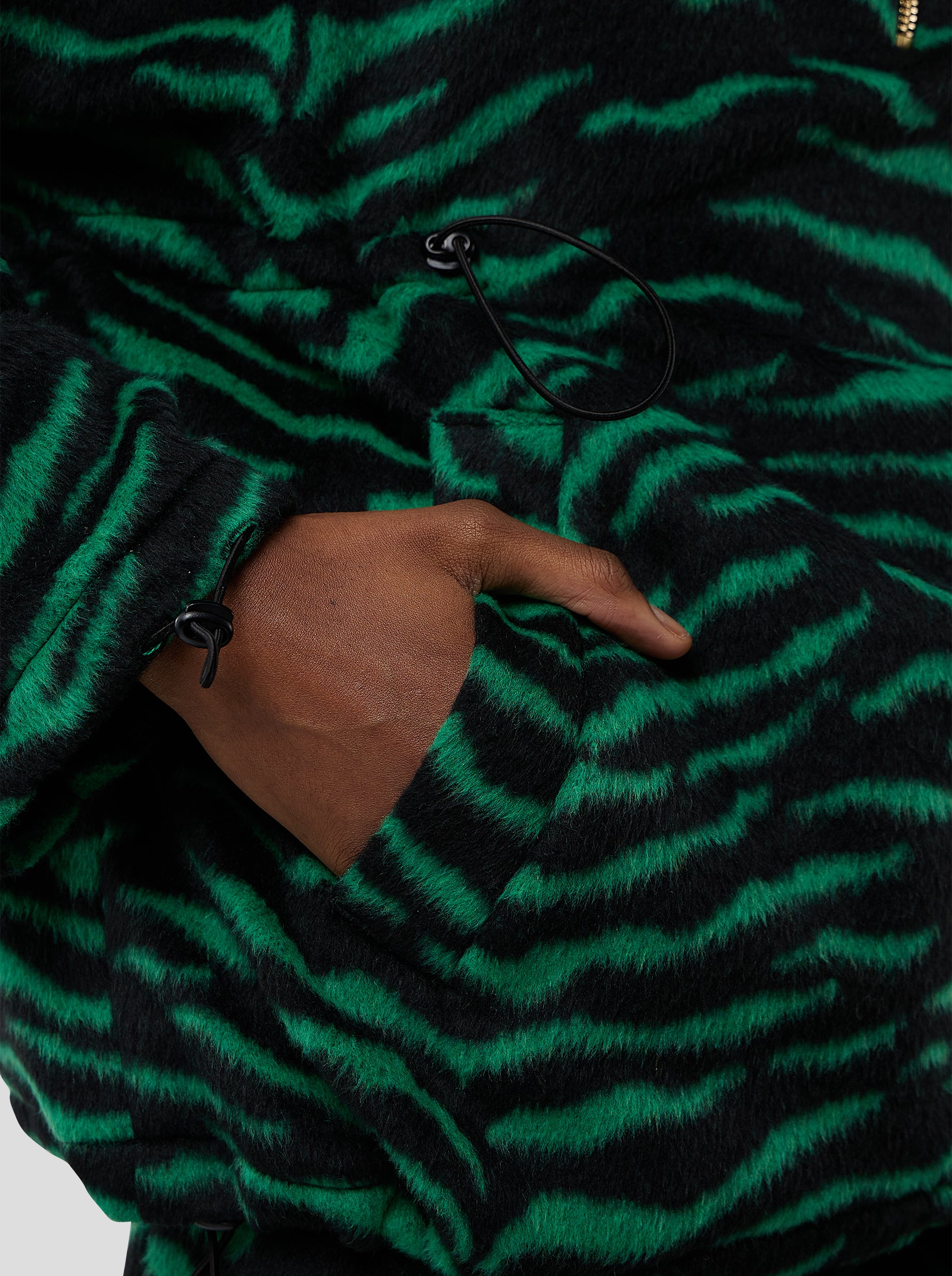 Tony Windbreaker in Forest Green Zebra Wool
