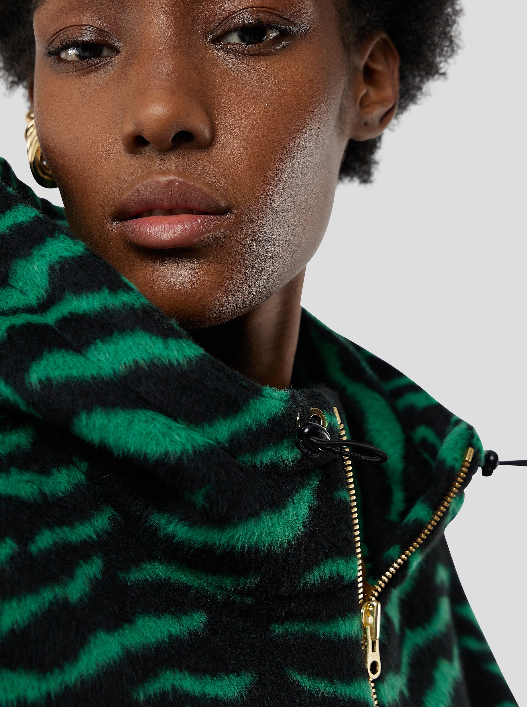 Tony Windbreaker in Forest Green Zebra Wool