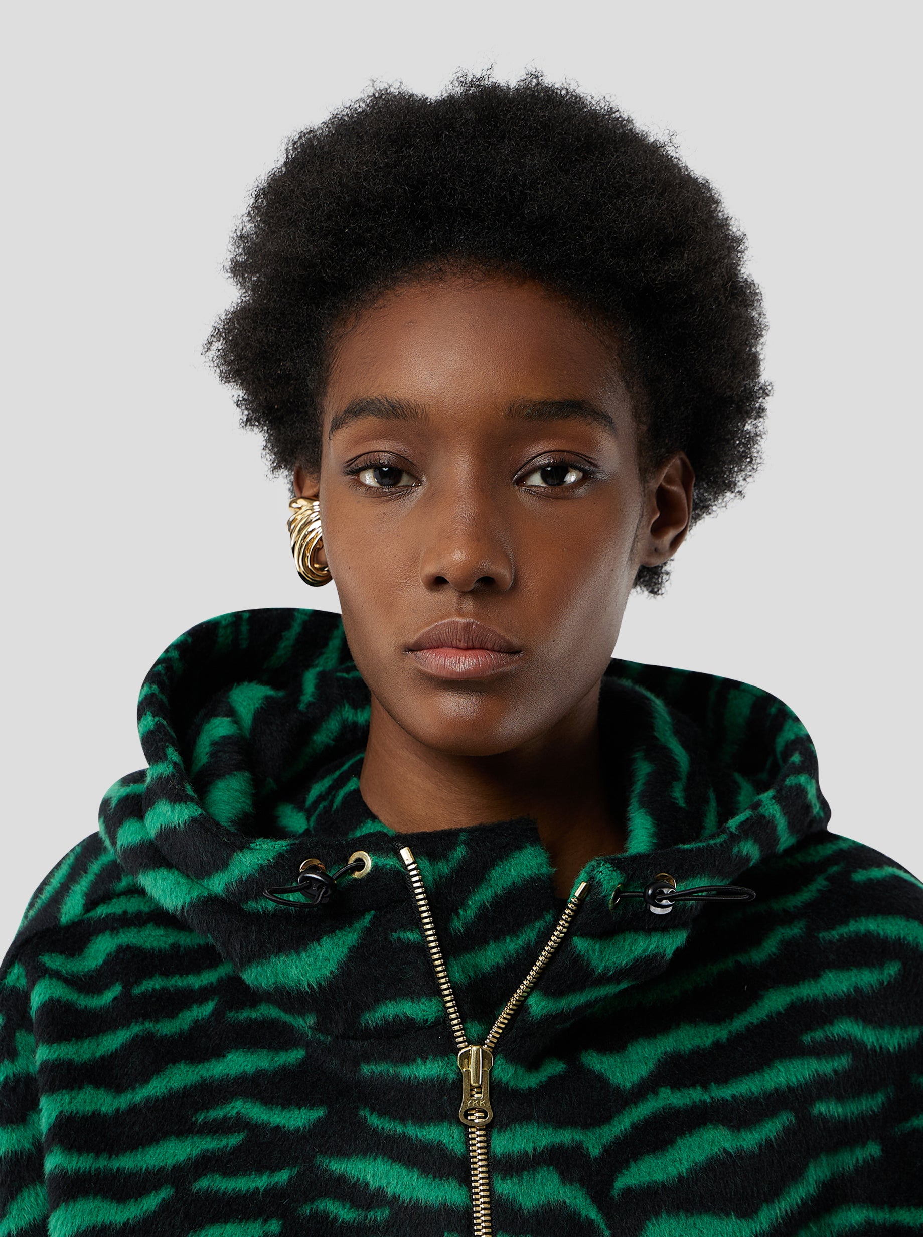 Tony Windbreaker in Forest Green Zebra Wool