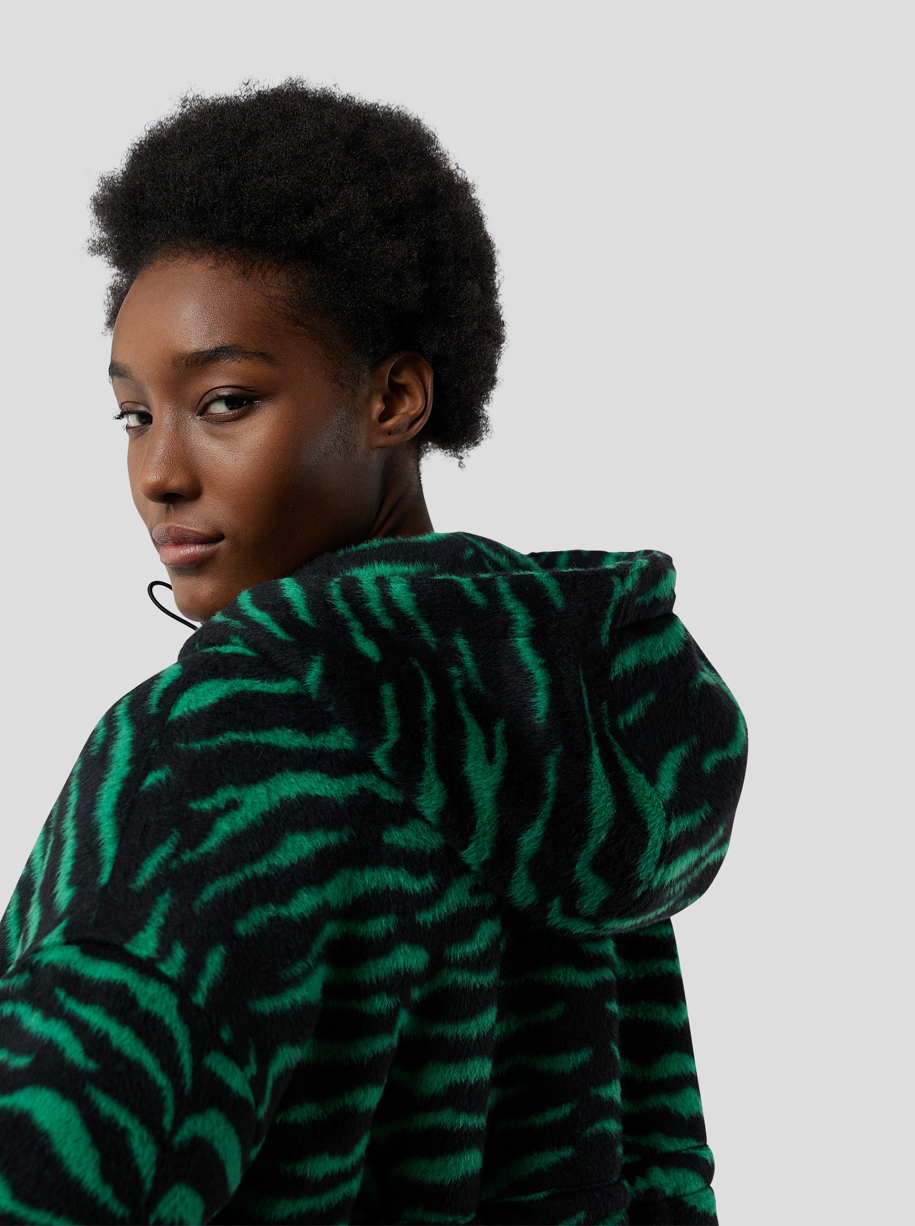 Tony Windbreaker in Forest Green Zebra Wool