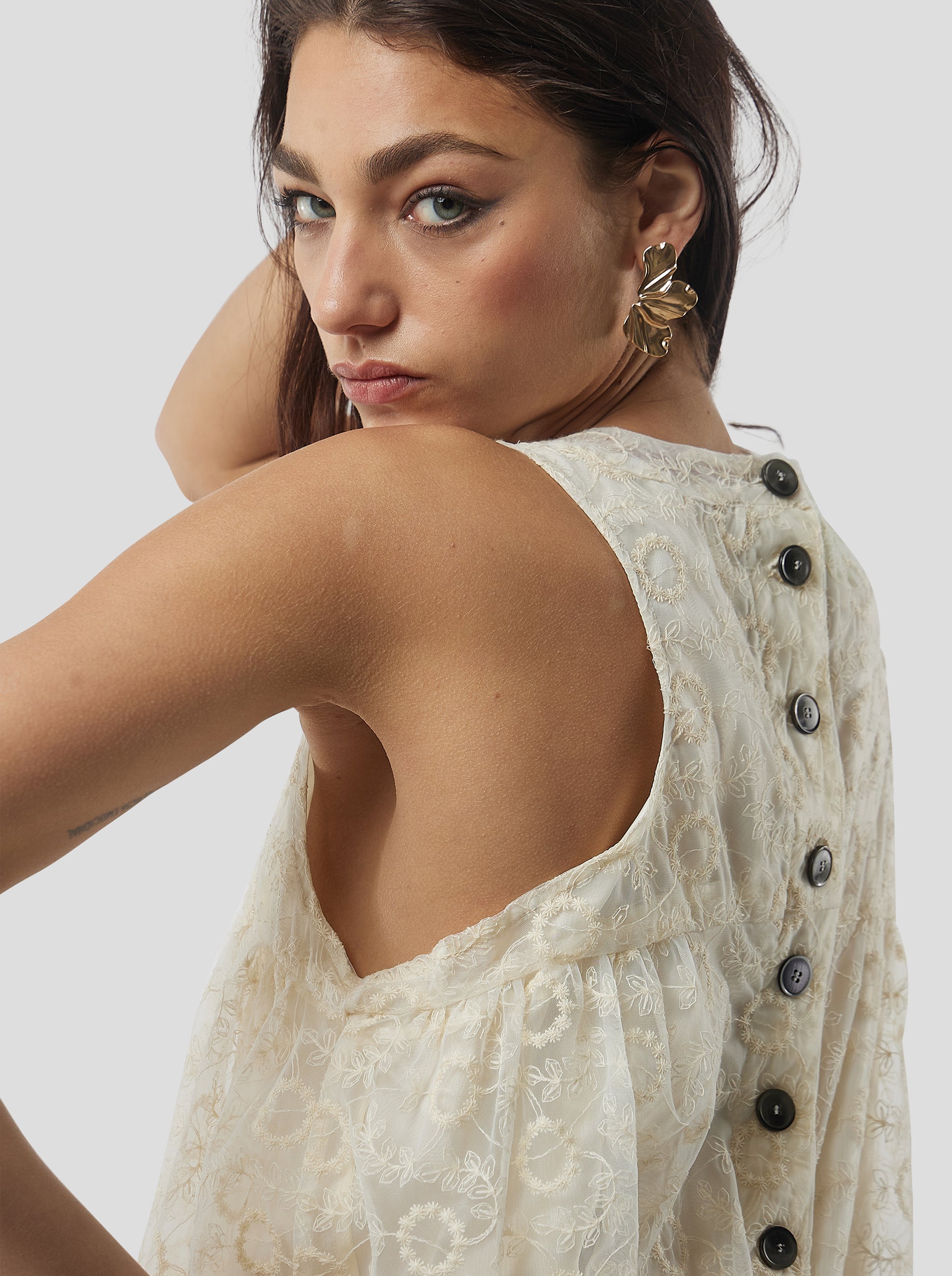Stella dress in Ecume Lace