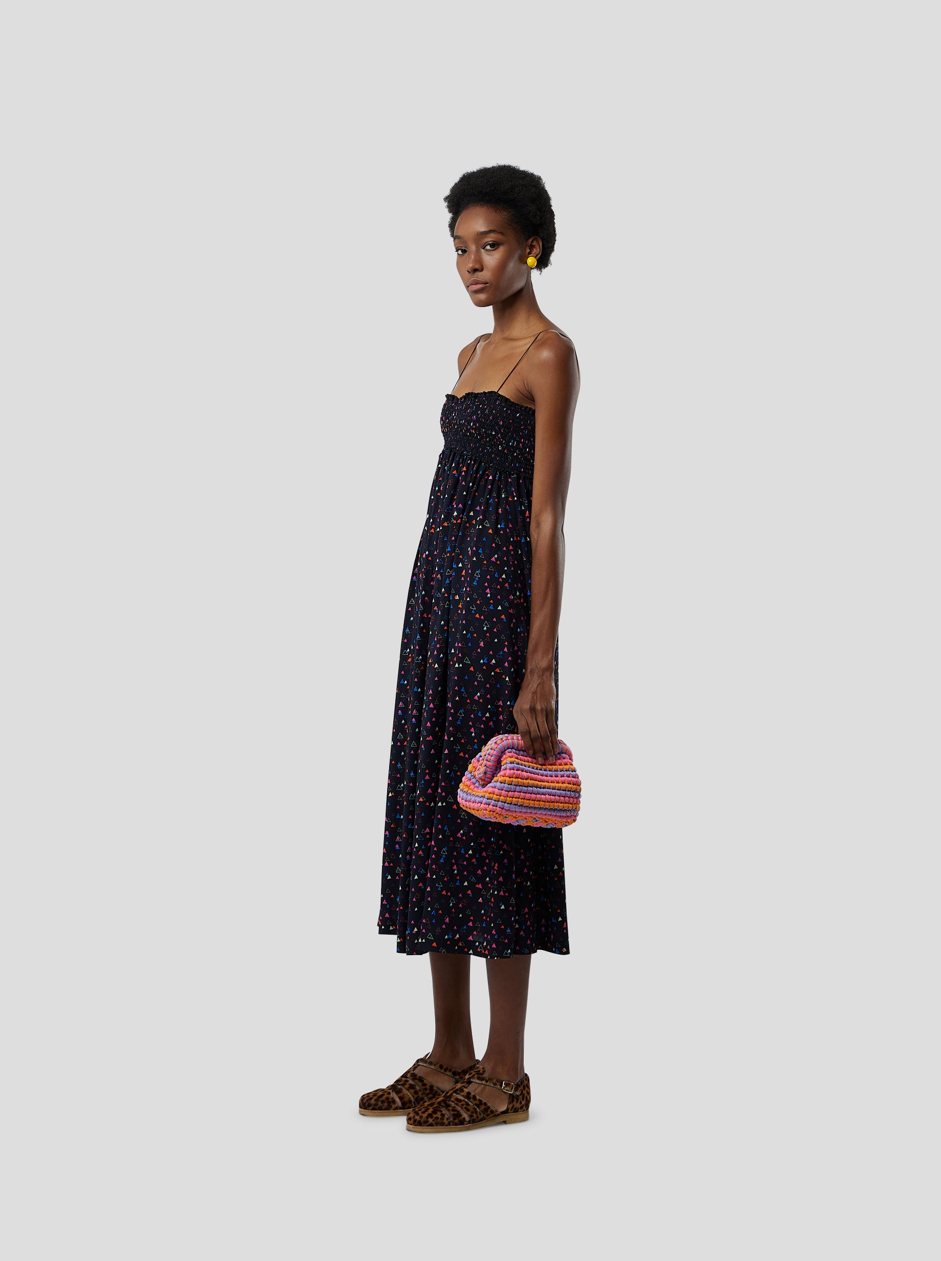 Tamara dress in Black Zodiac print