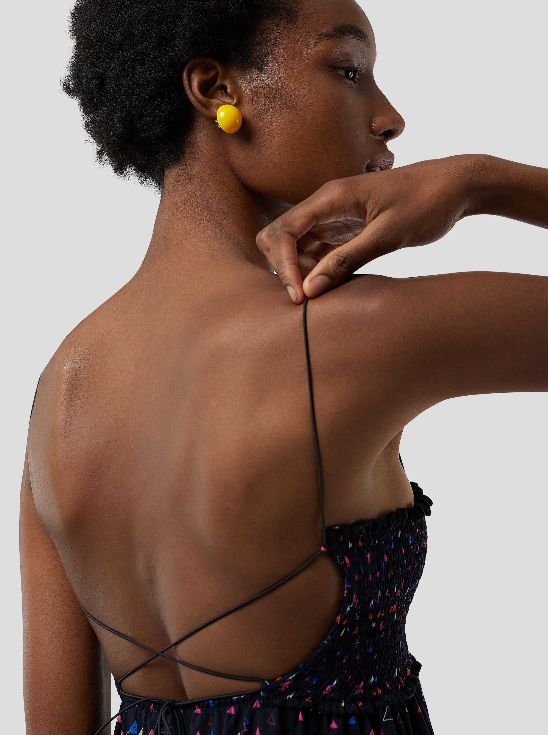 Tamara dress in Black Zodiac print