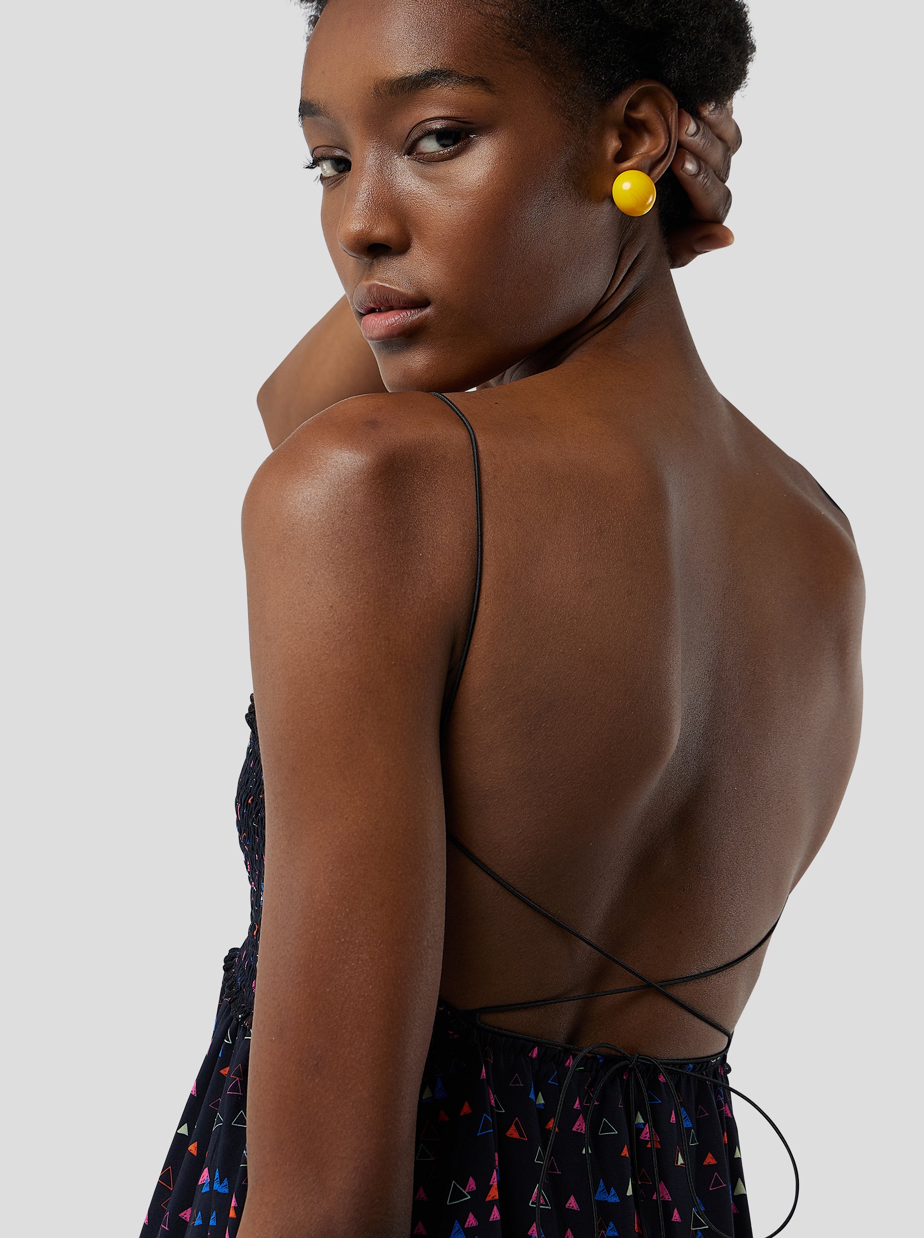 Tamara dress in Black Zodiac print
