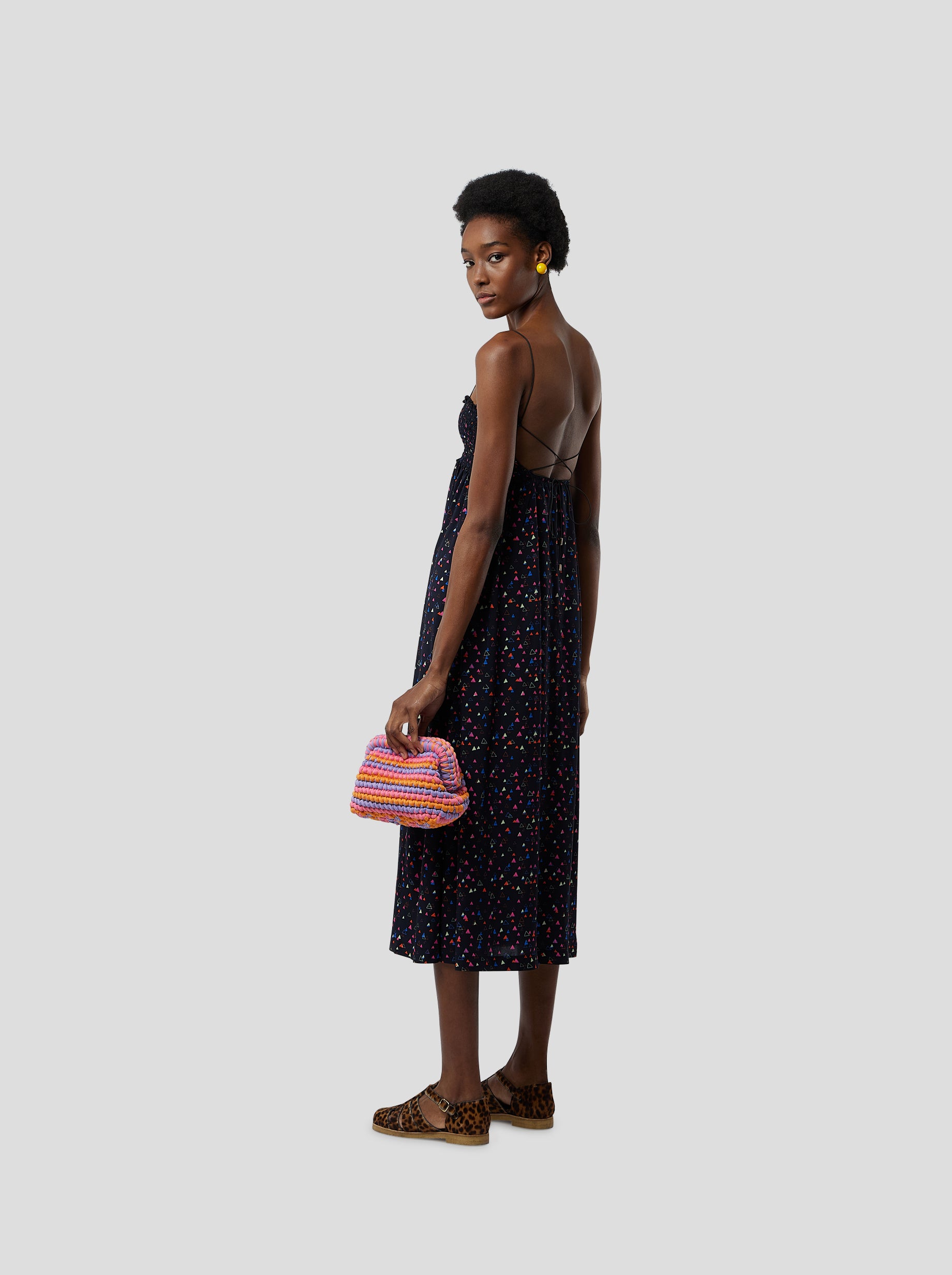 Tamara dress in Black Zodiac print
