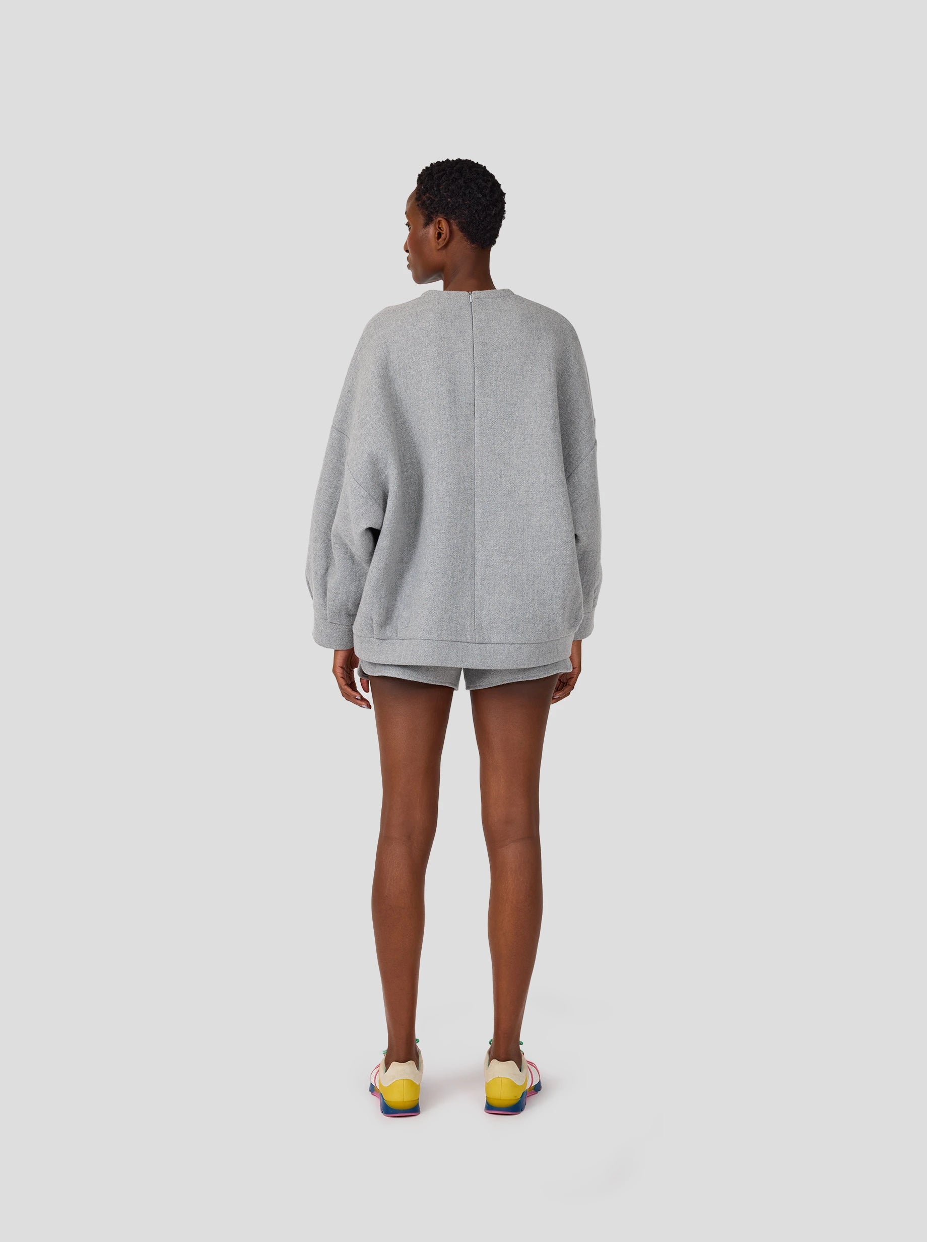 Harlem Jumper in Lead Woolen Cashmere