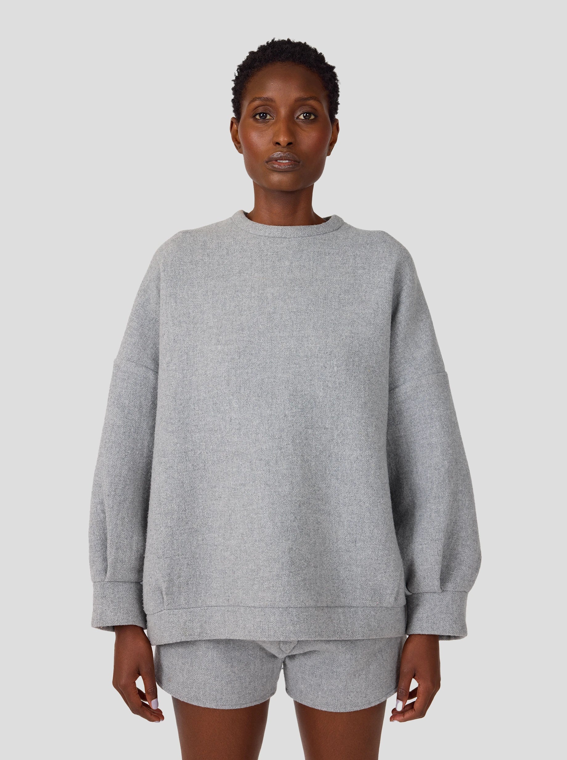 Harlem Jumper in Lead Woolen Cashmere