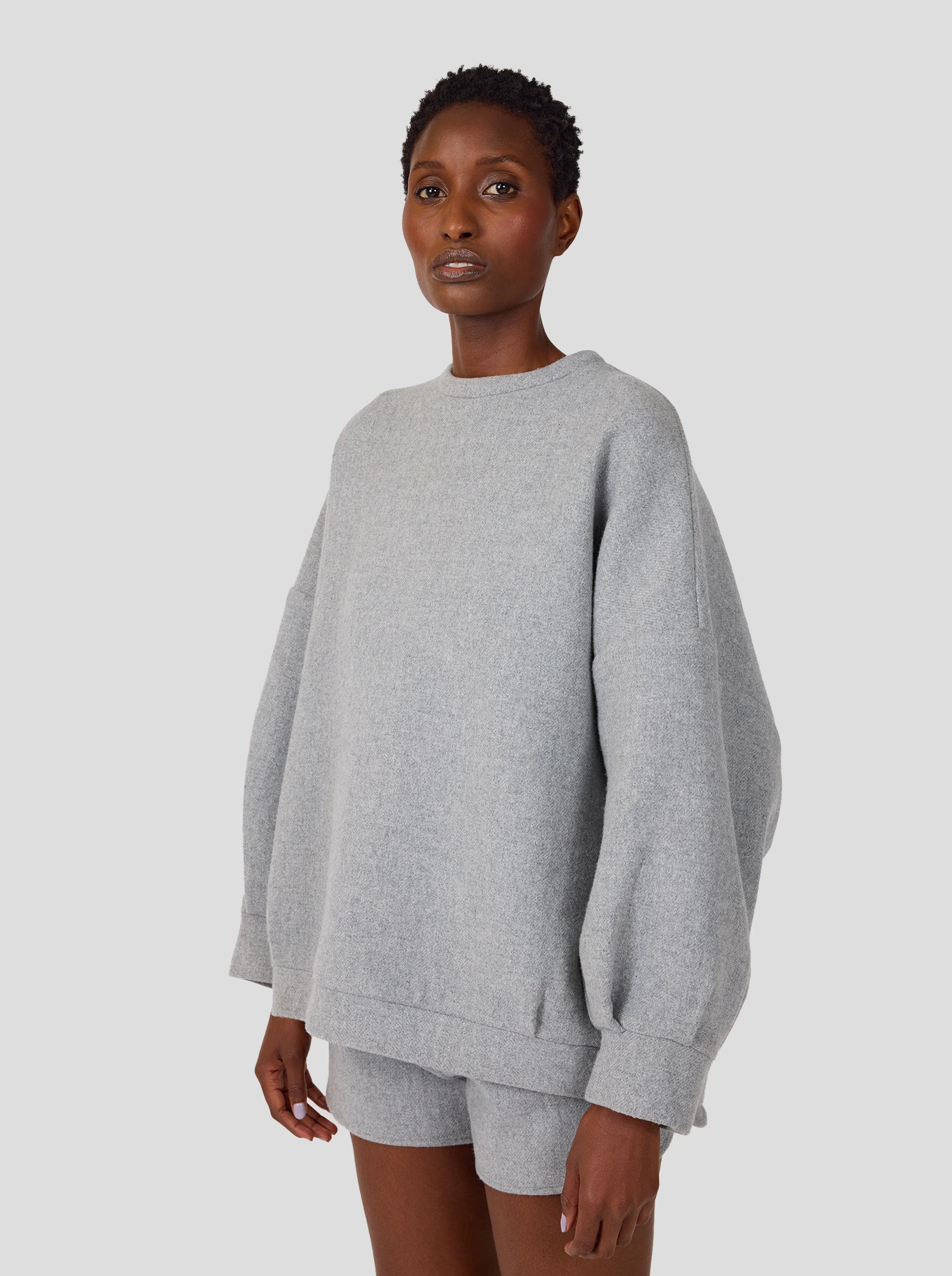 Harlem Jumper in Lead Woolen Cashmere