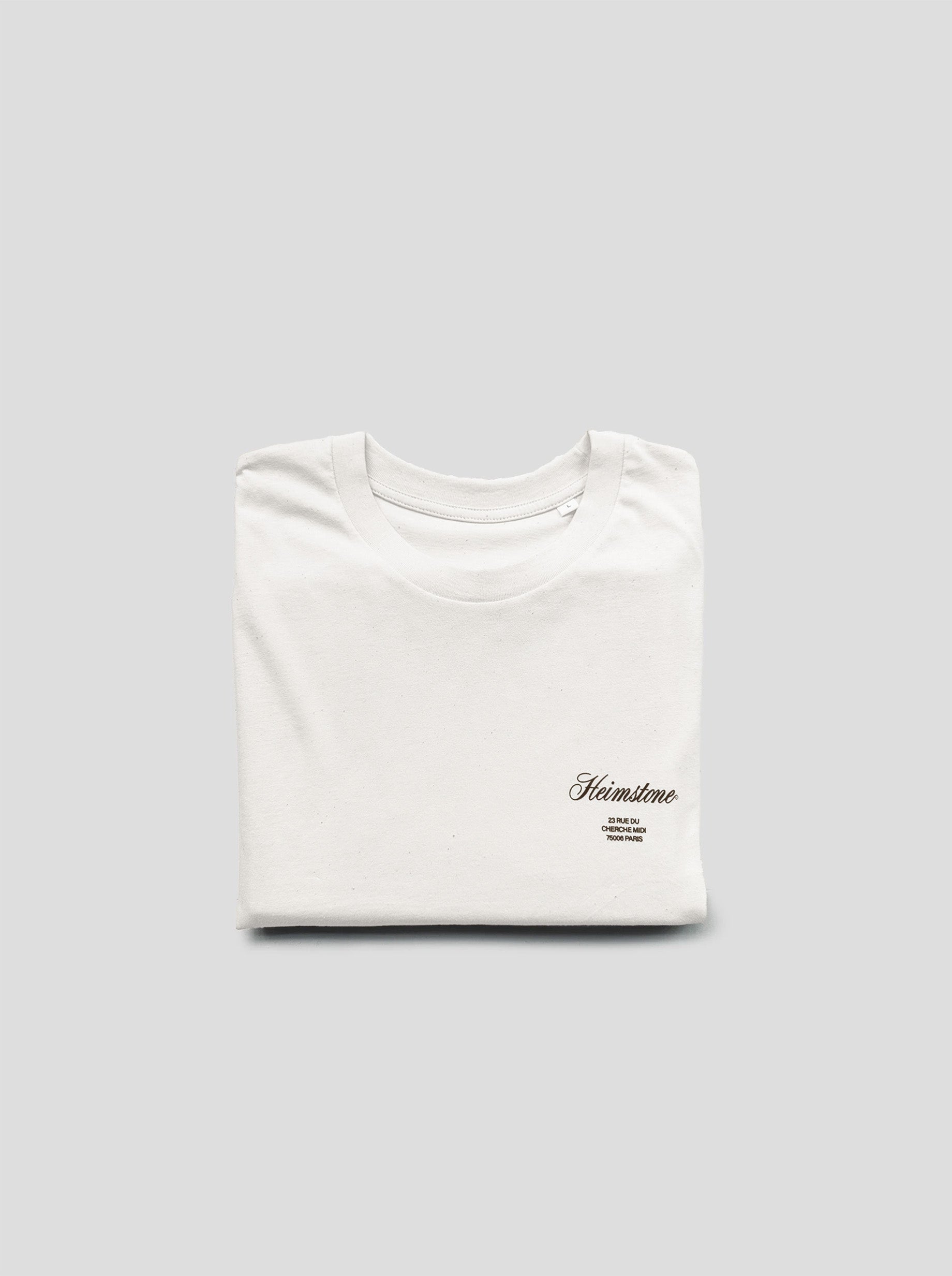 Collectible Unisex T-Shirt in White with White Heimstone Logo