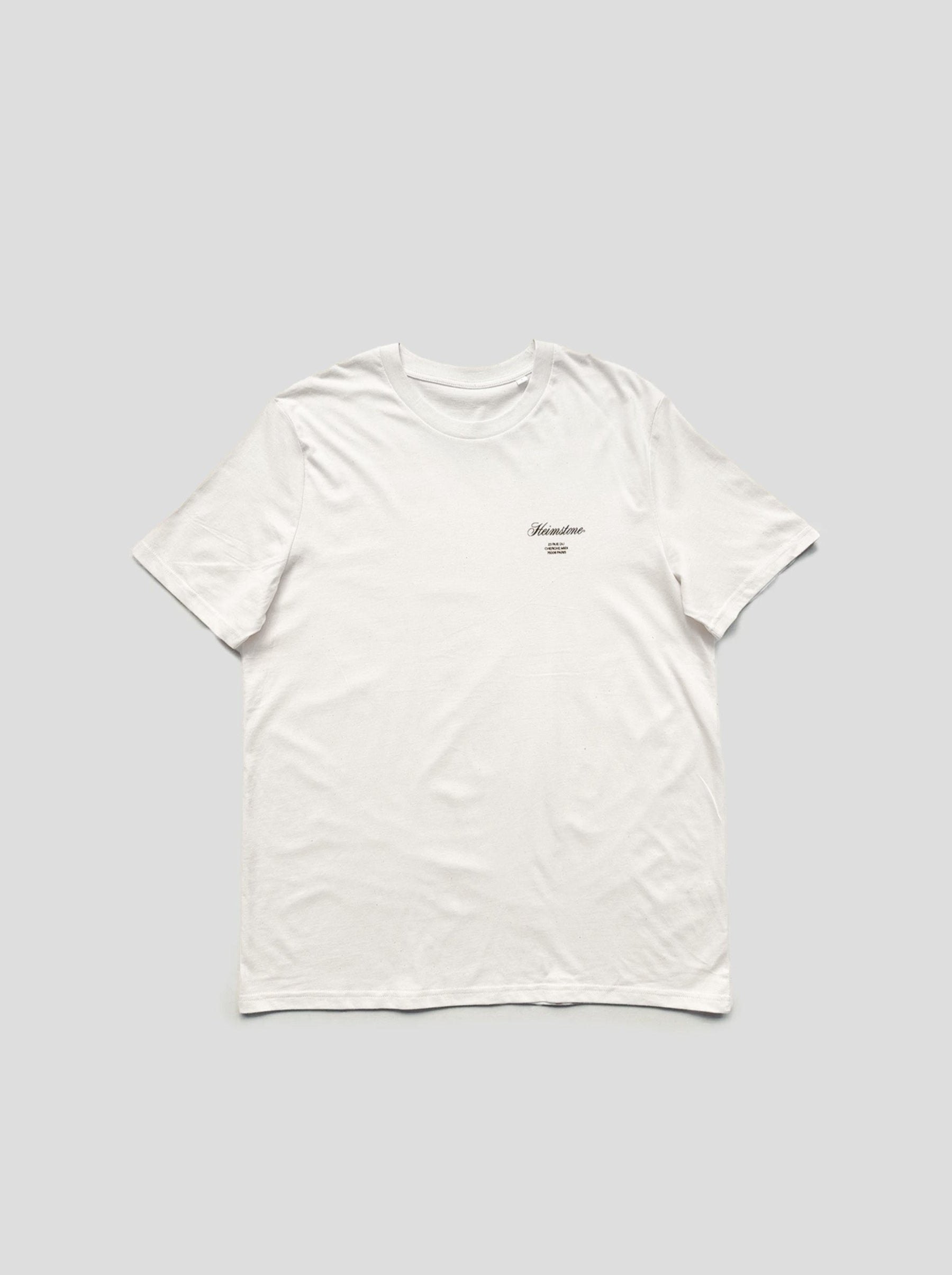 Collectible Unisex T-Shirt in White with White Heimstone Logo