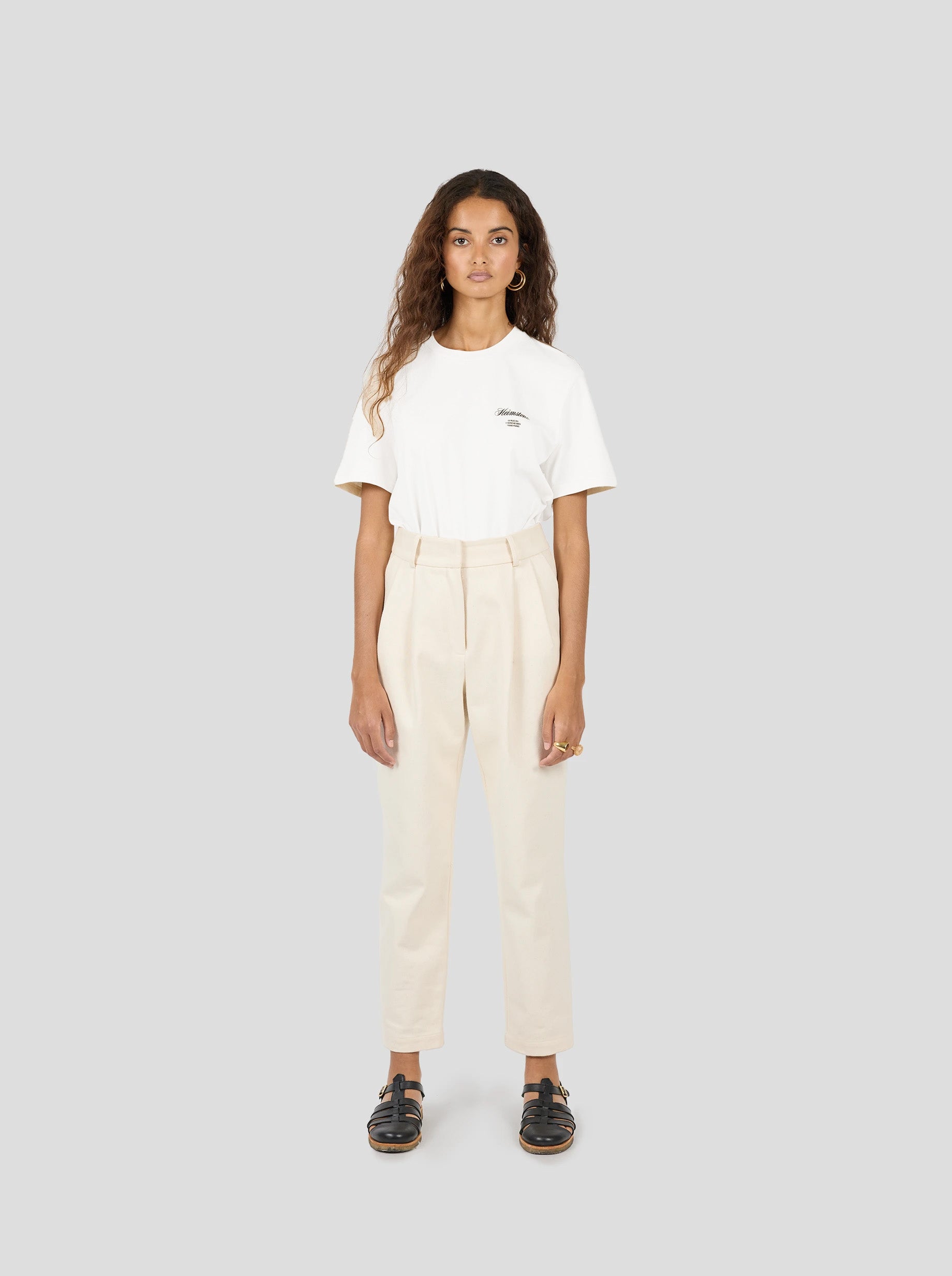 Collectible Unisex T-Shirt in White with White Heimstone Logo