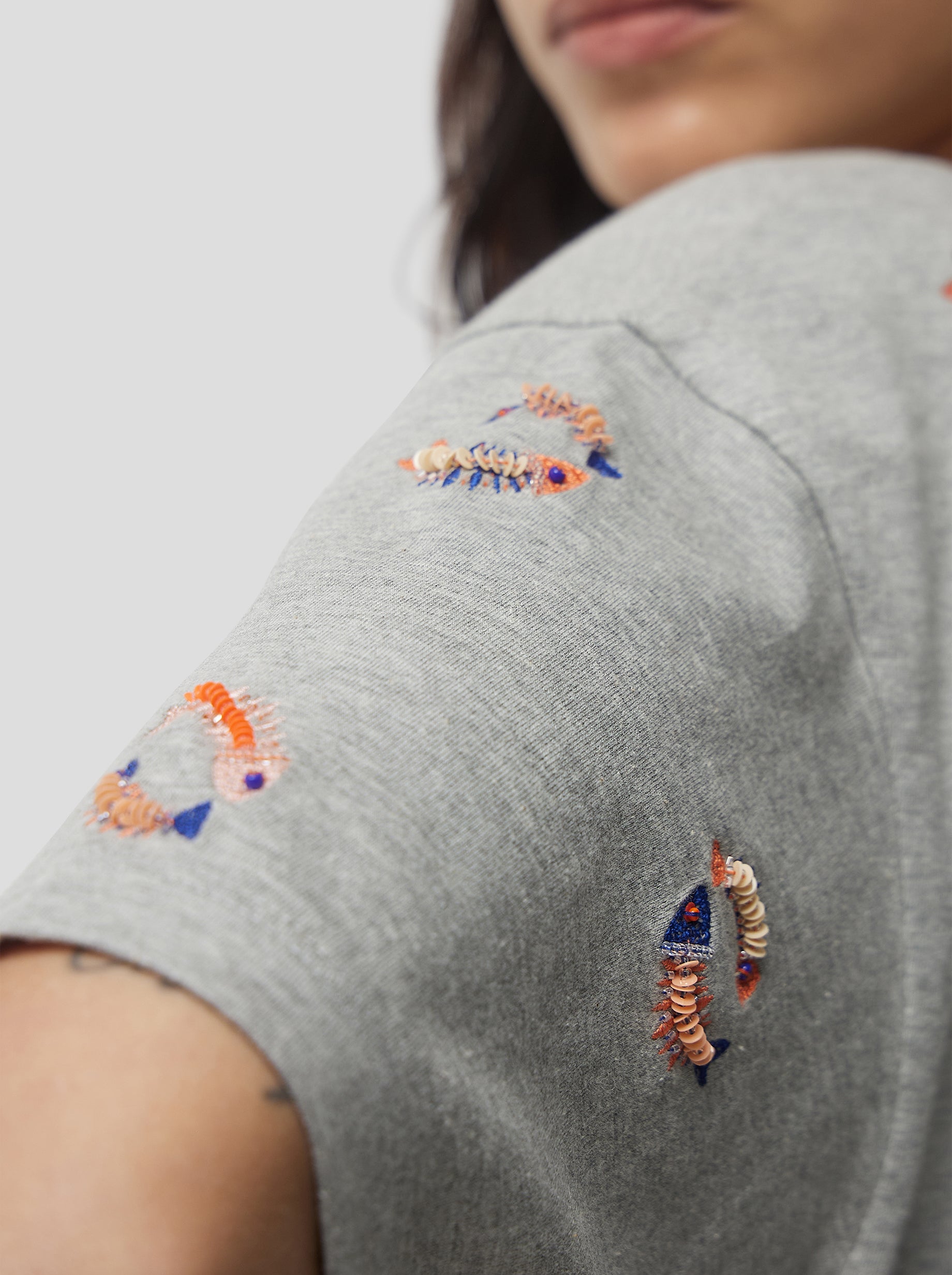 Fishbone Atlas T-shirt in grey