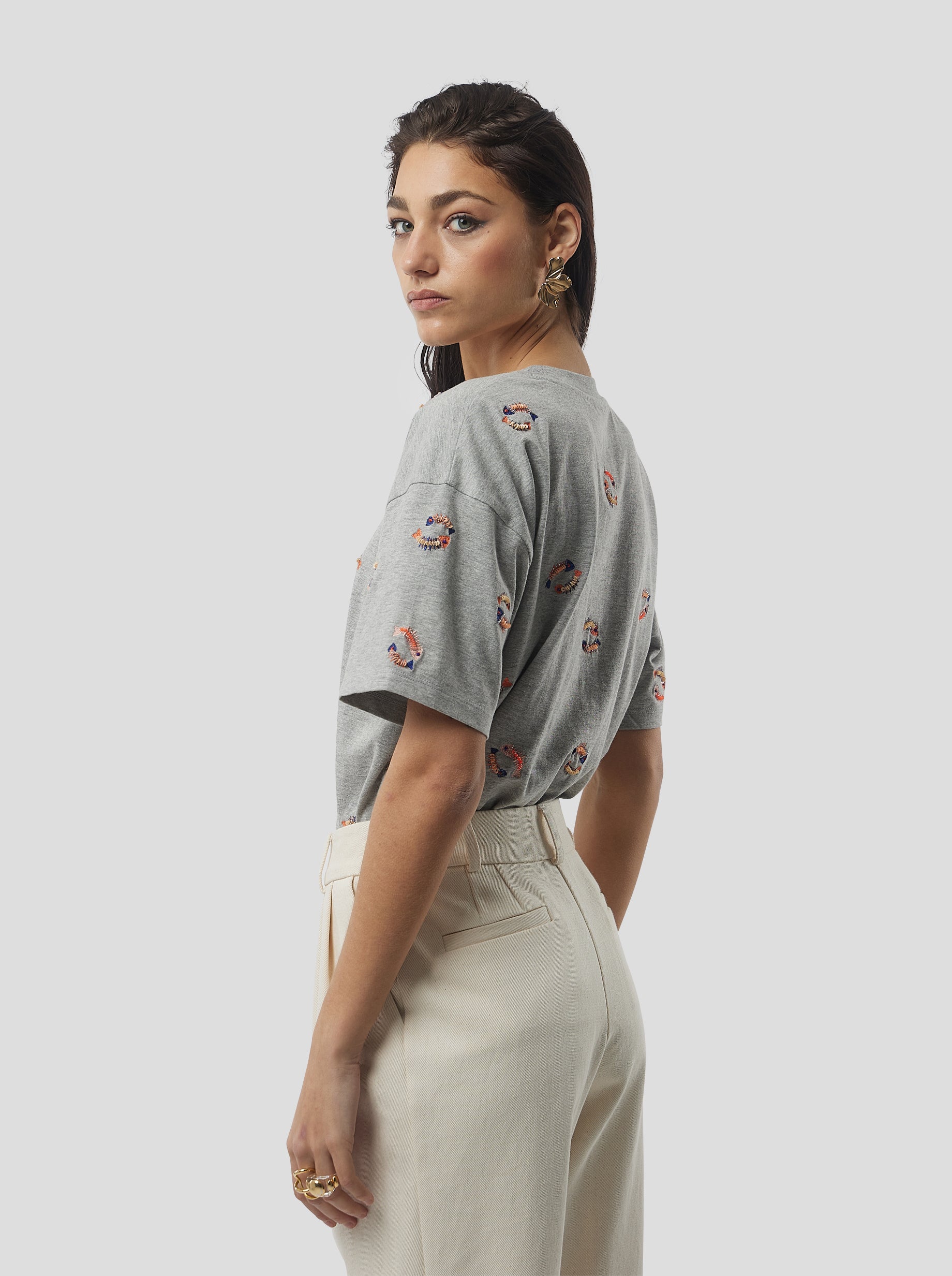 Fishbone Atlas T-shirt in grey