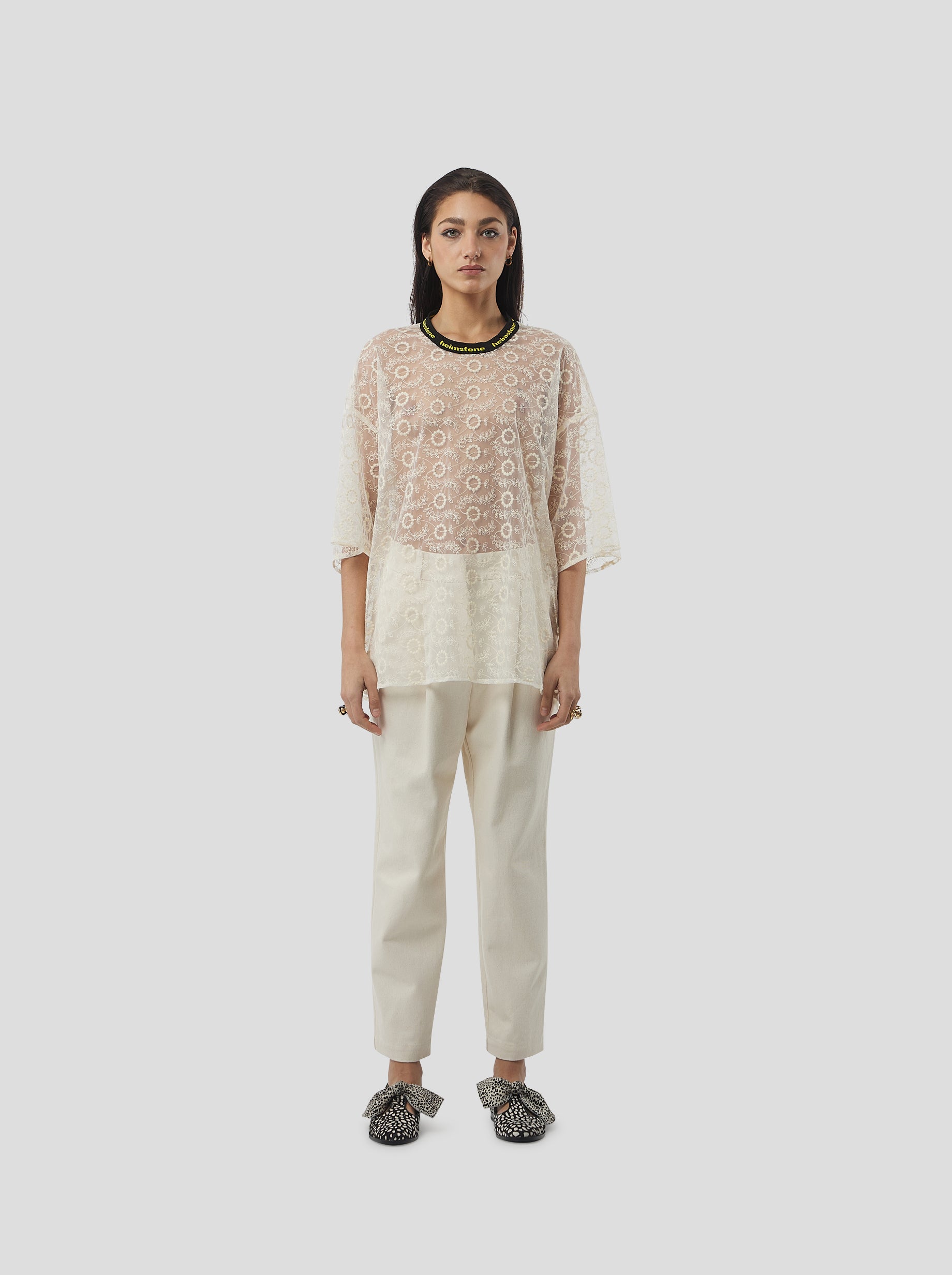 Basket T-Shirt in Ecume Lace