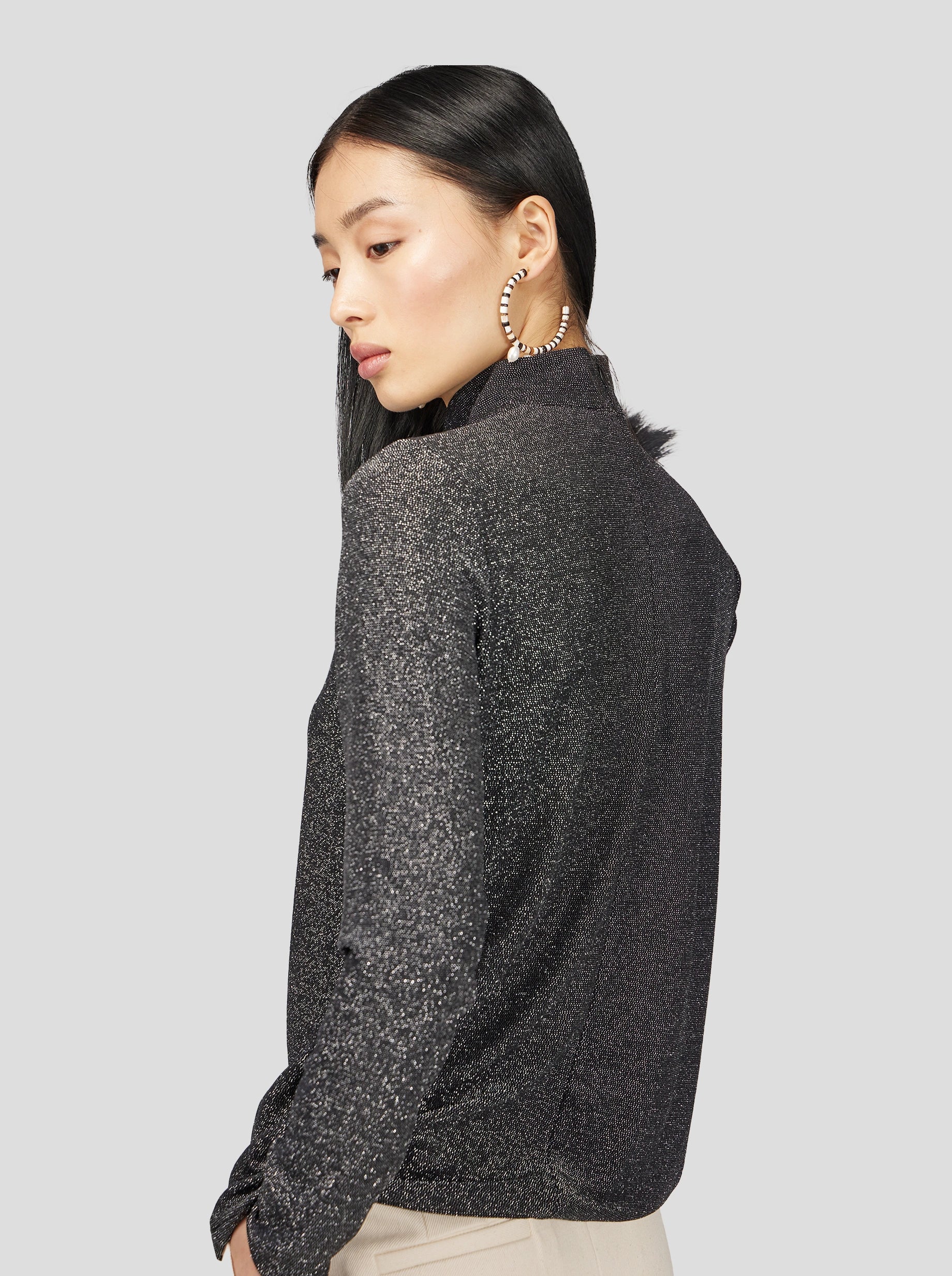 COME TOP IN CONSTELLATION SUILVER KNITT