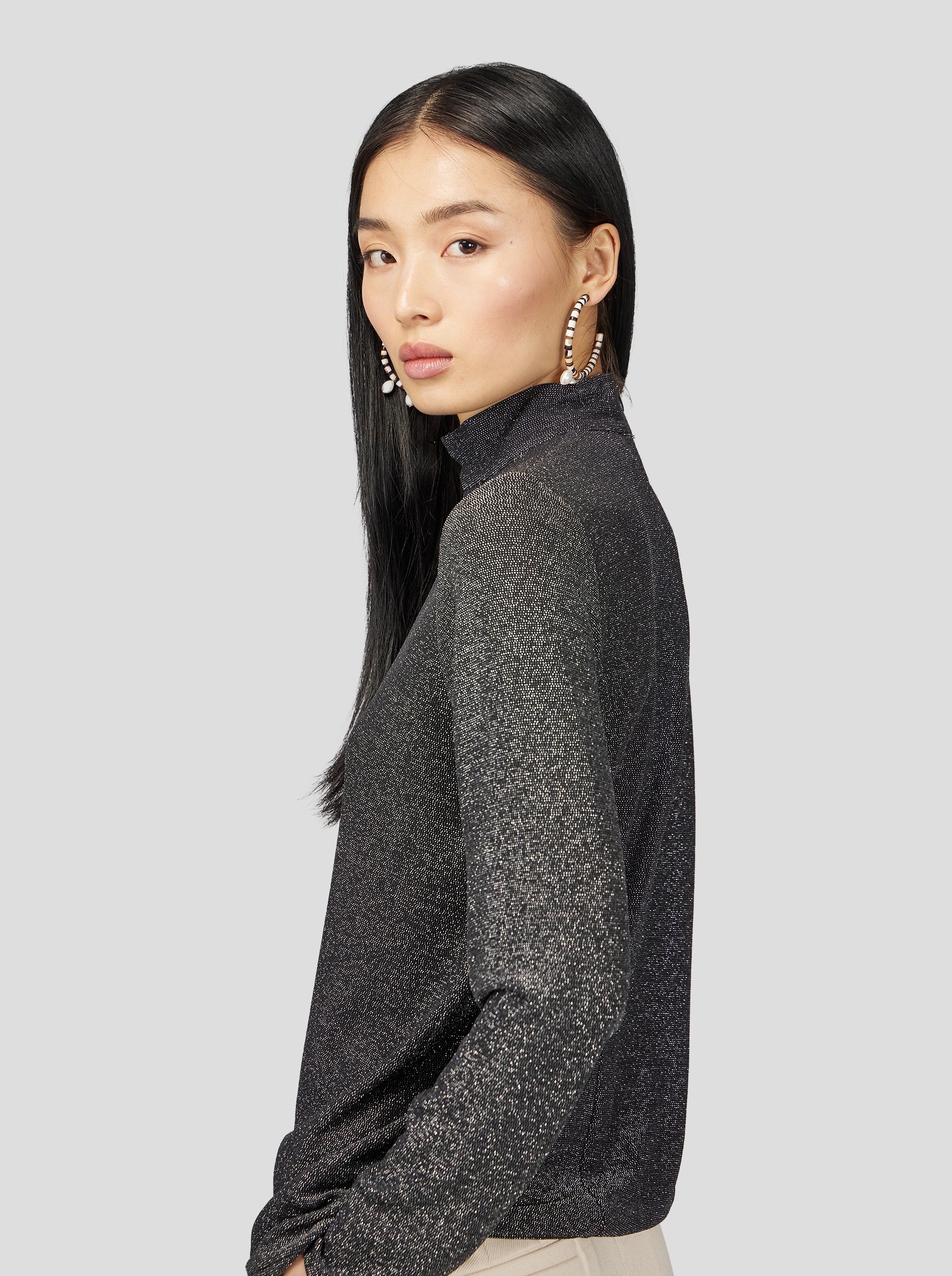 COME TOP IN CONSTELLATION SUILVER KNITT