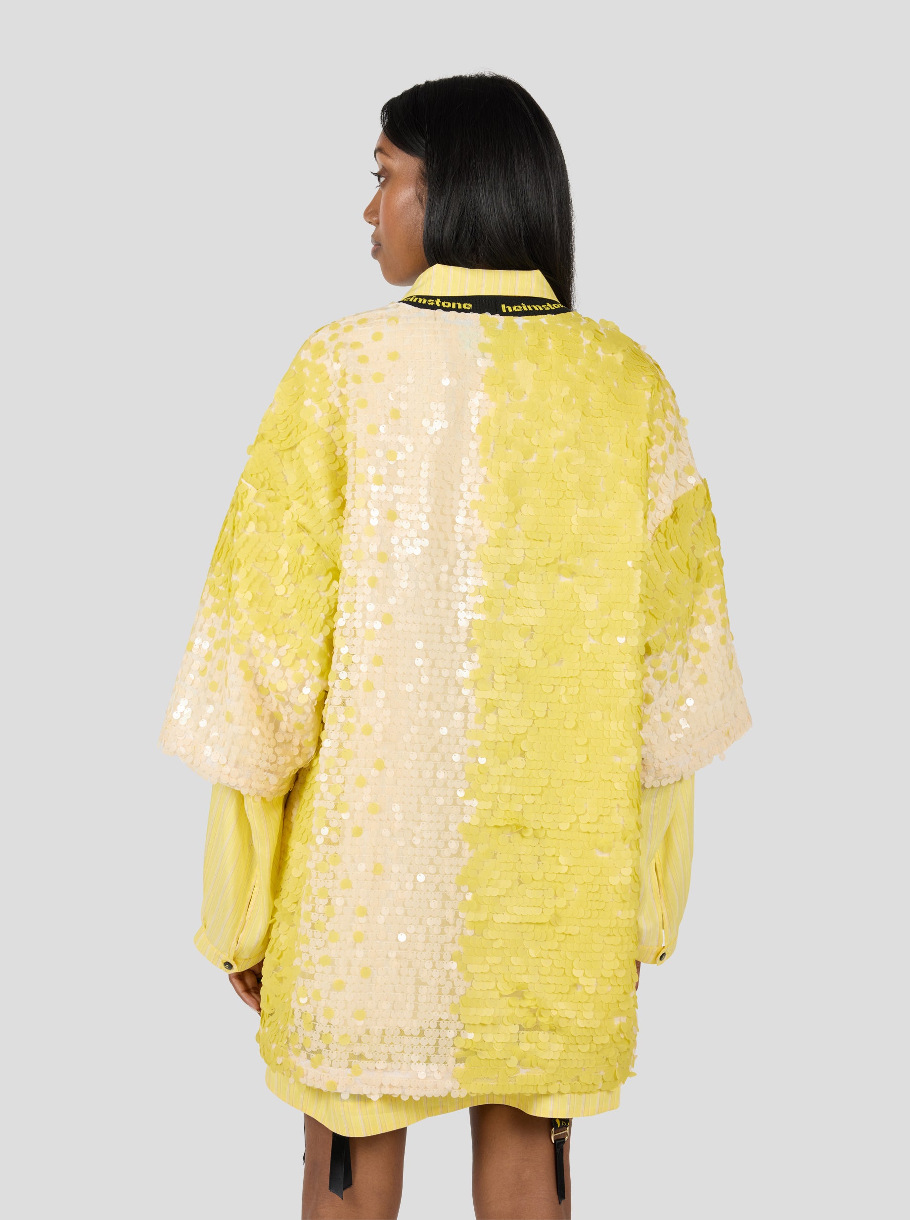 Basket t-shirt in Sequins Yellow Meringue