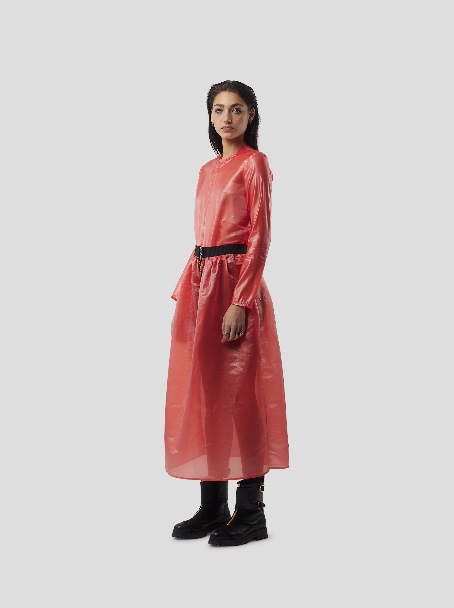 Cooper Top in Coral NeoShell voile