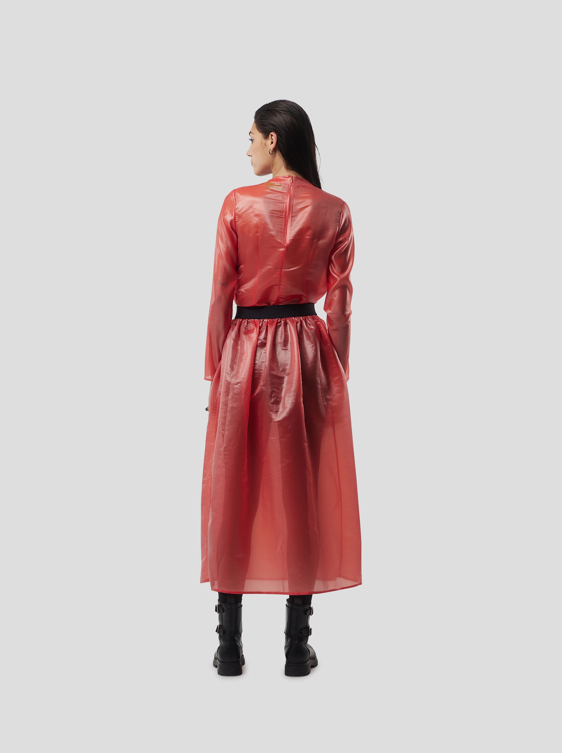 Cooper Top in Coral NeoShell voile
