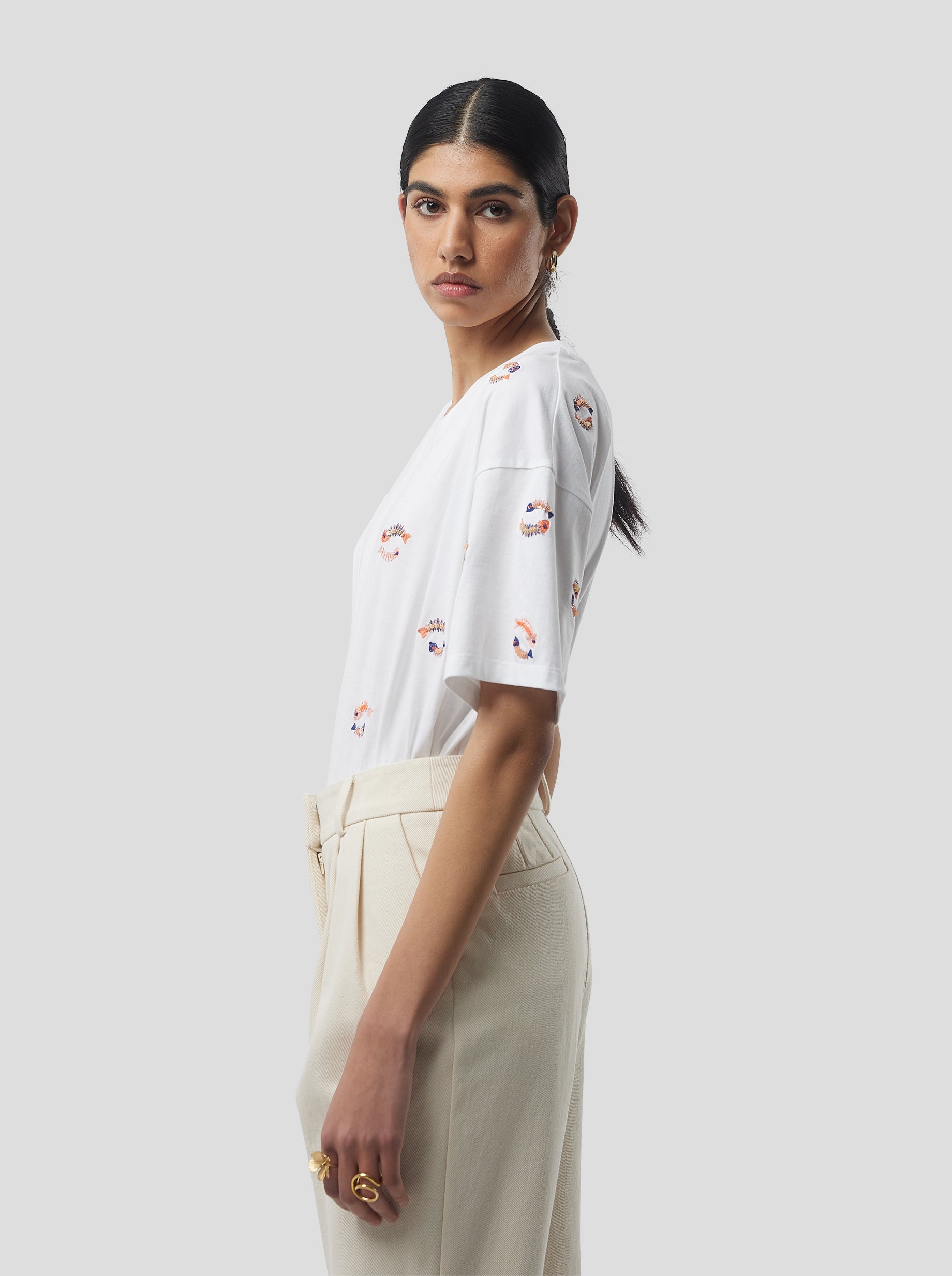 Fishbone Atlas T-shirt in white