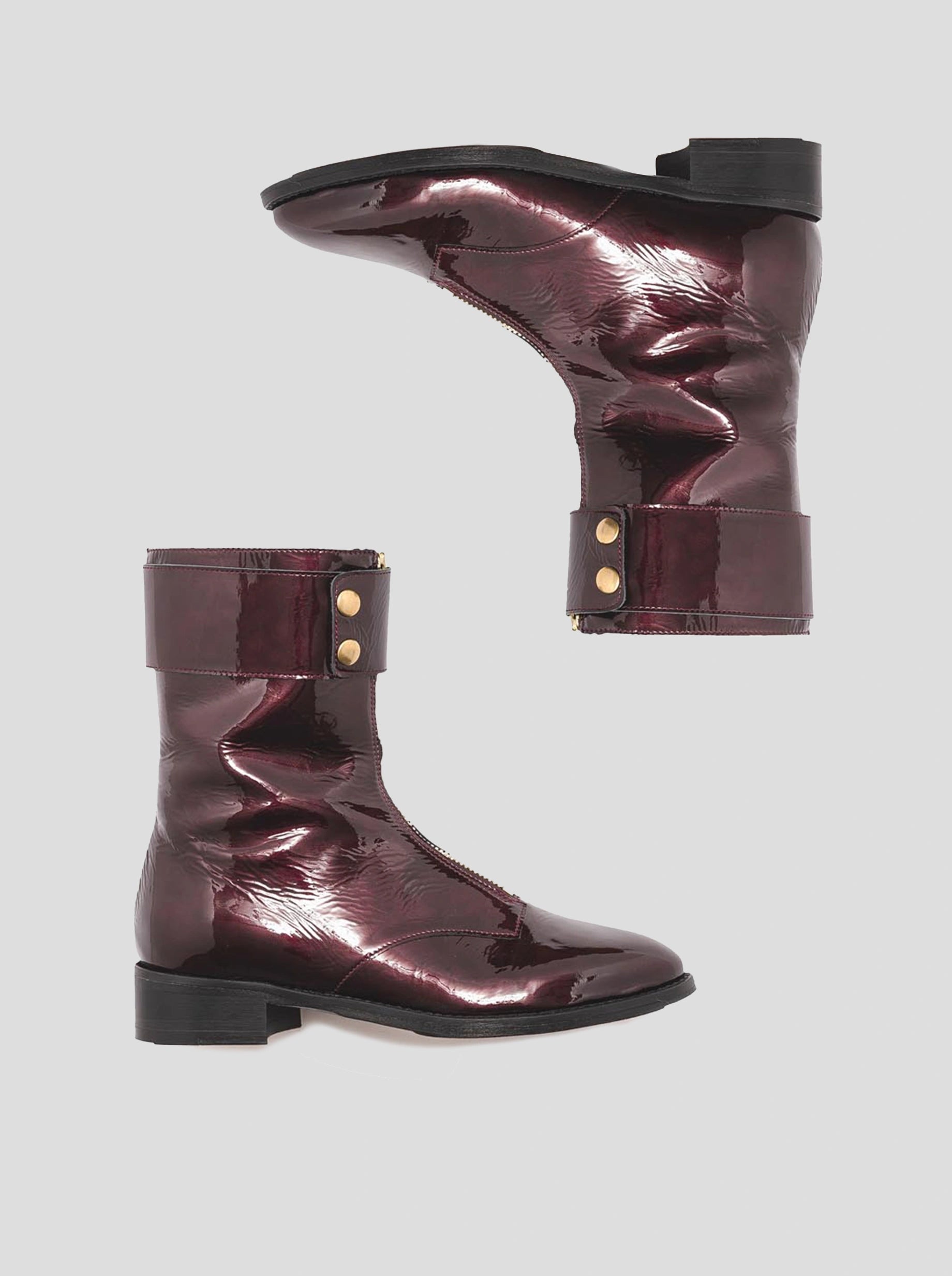 Woodstock Rangers boots in burgundy leather