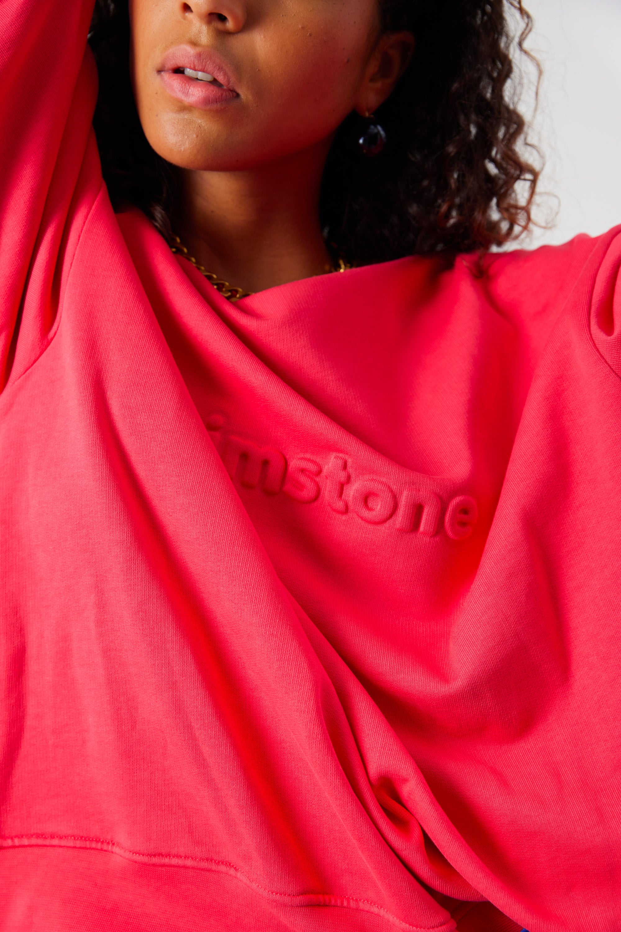Harlem jumper in pink fleece