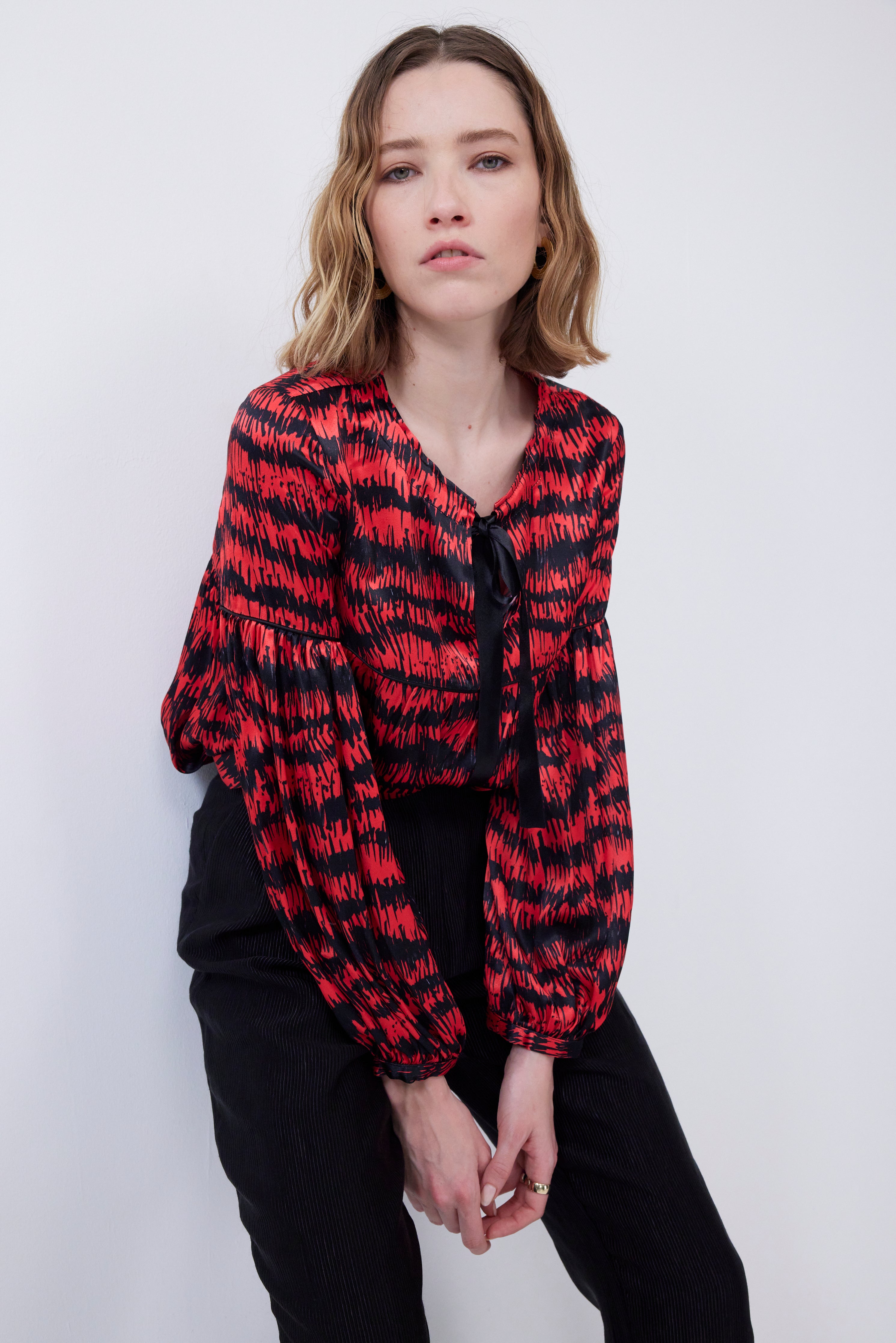 Sperone blouse in pomegrenate Pigment print