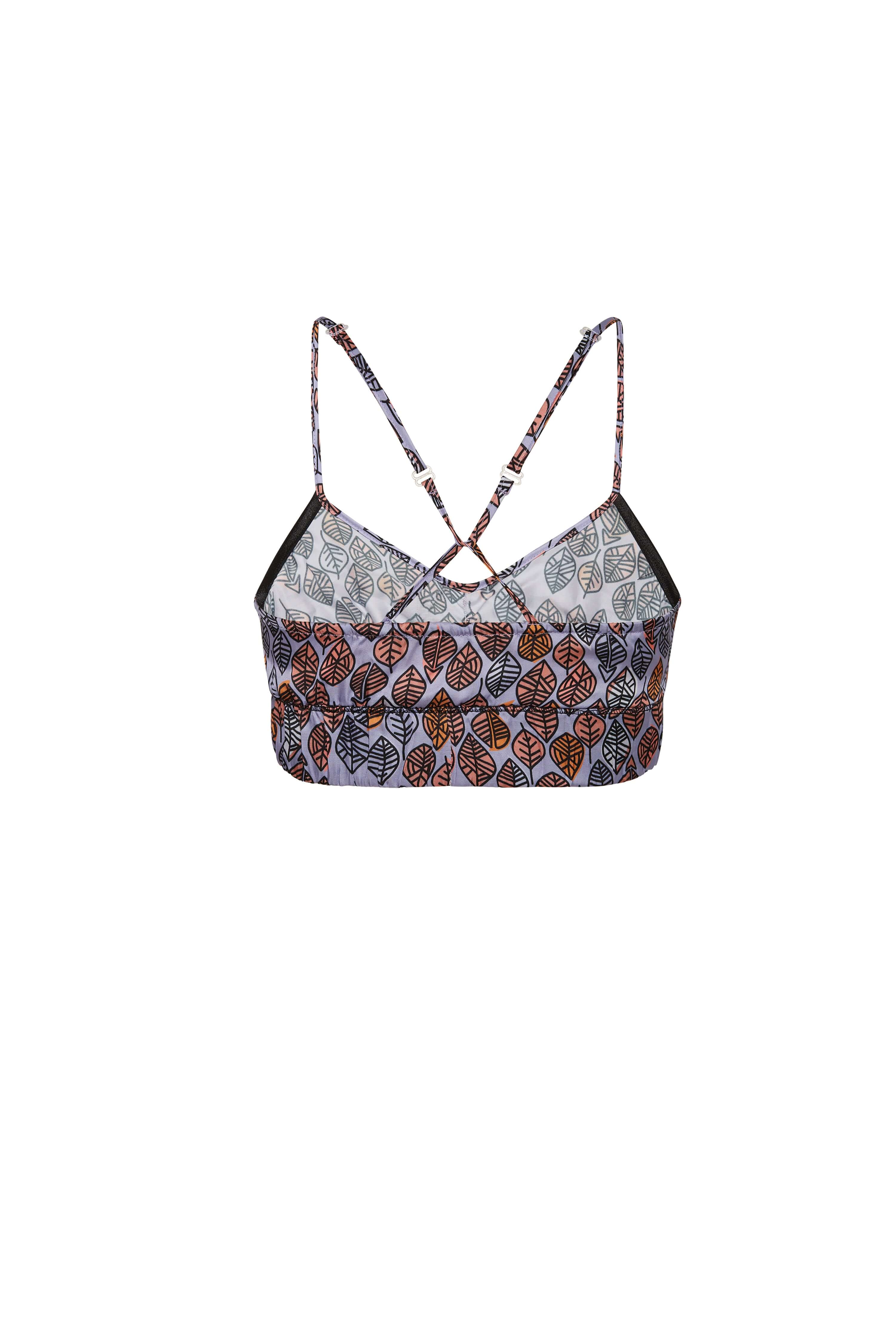 Bralette in lilac Leaf print | Heimstone