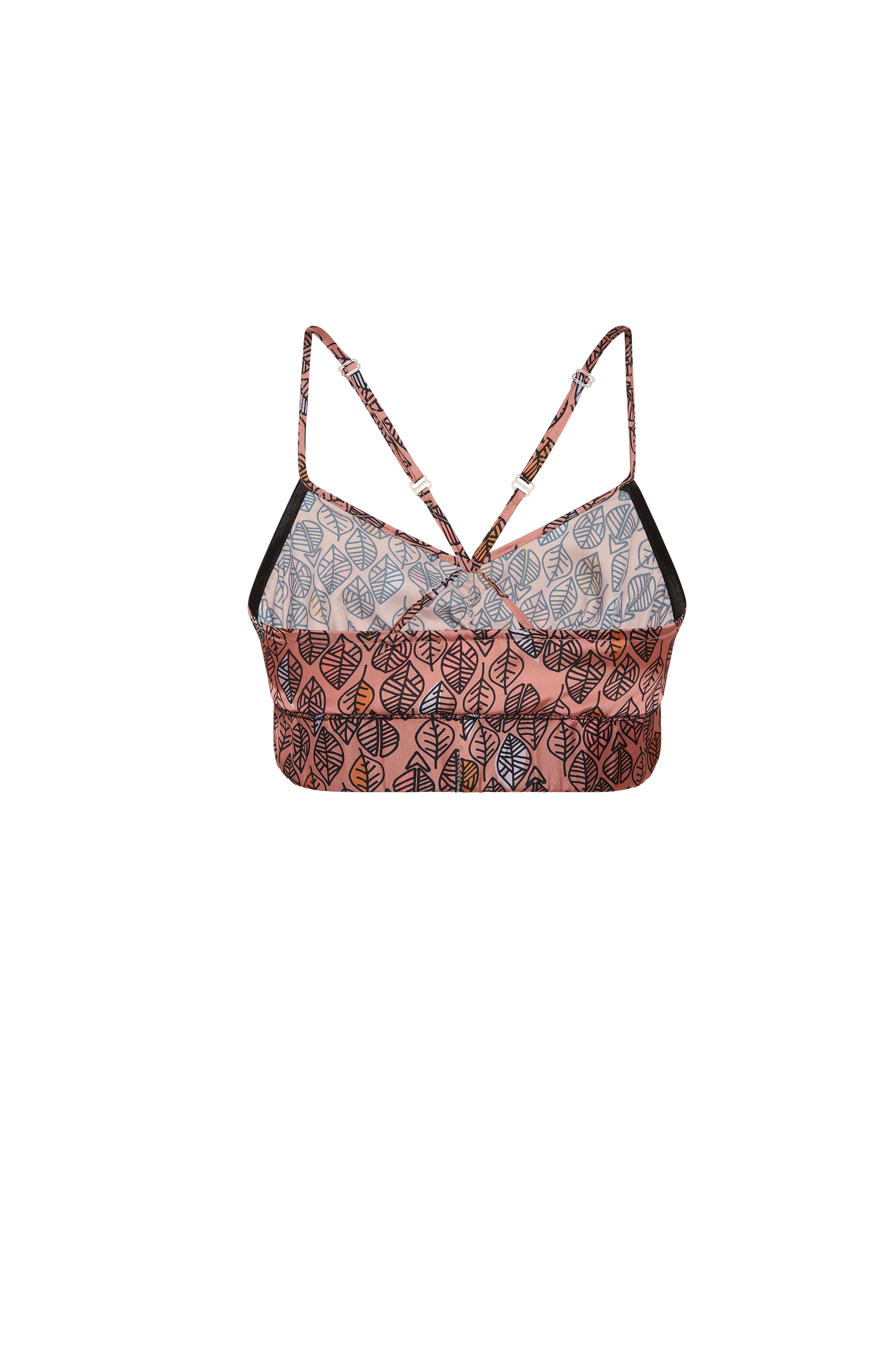 Bralette in pink Leaf print | Heimstone