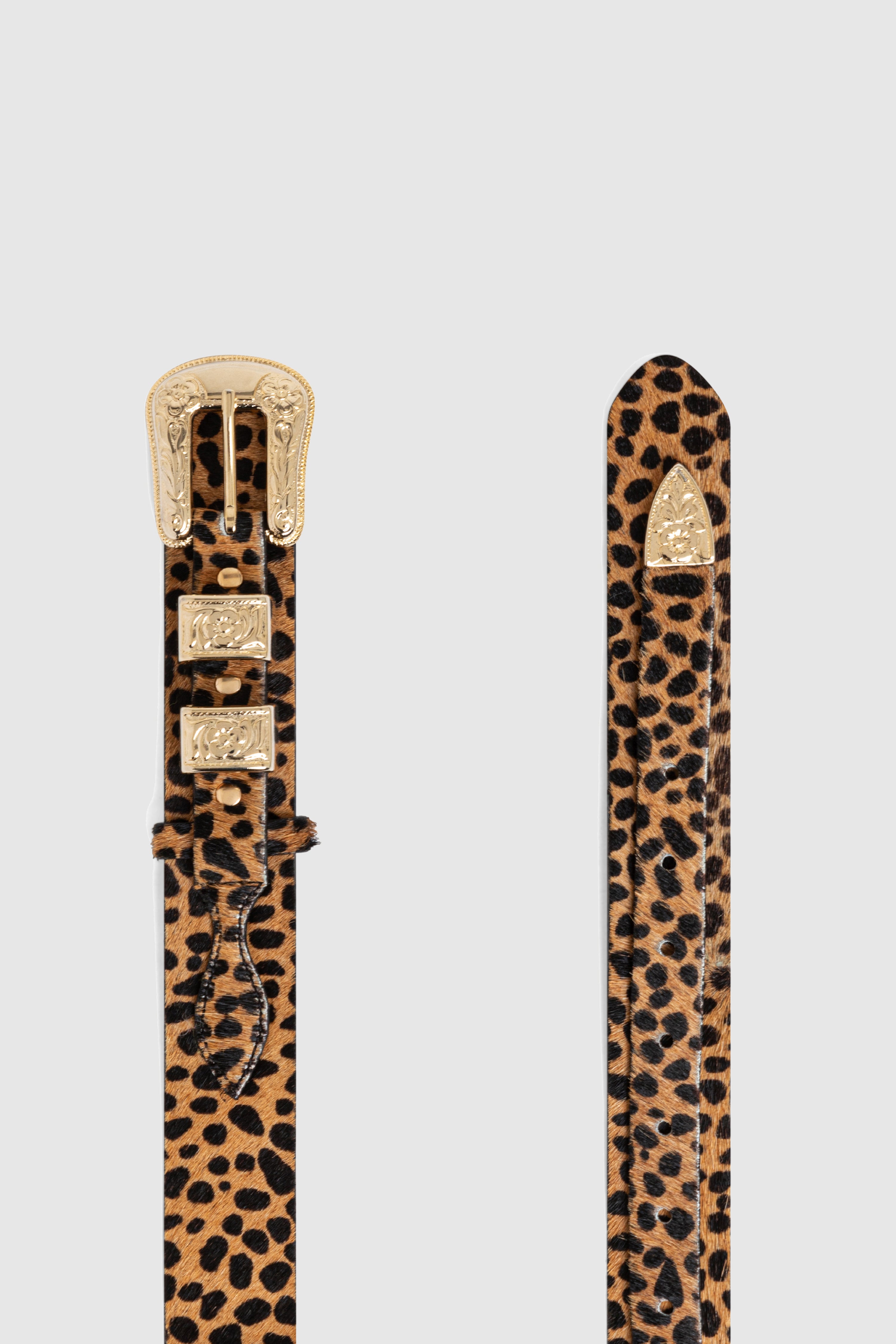 Texan belt in Cheetah printed leather