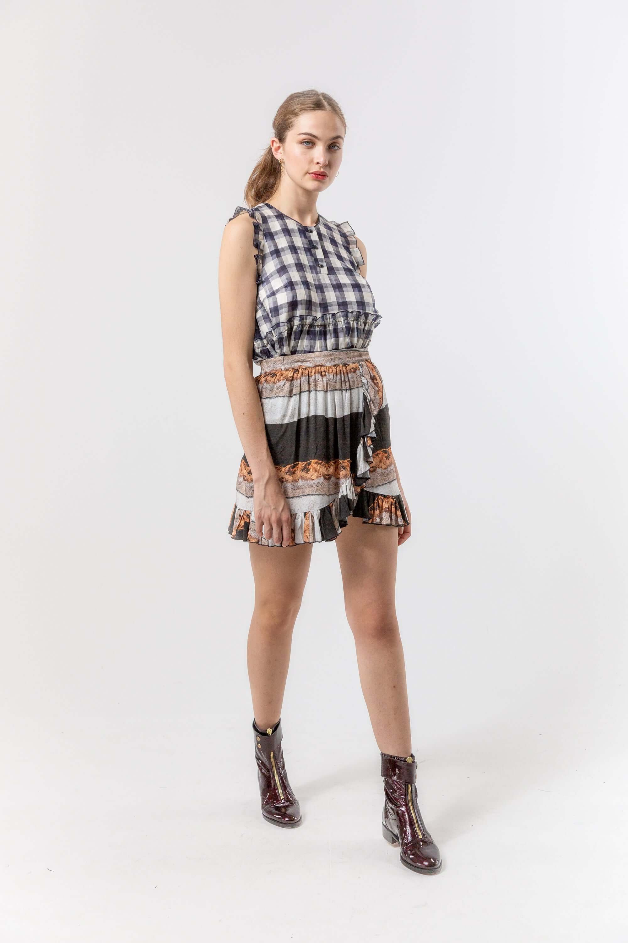 Austria skirt in stone print | Heimstone