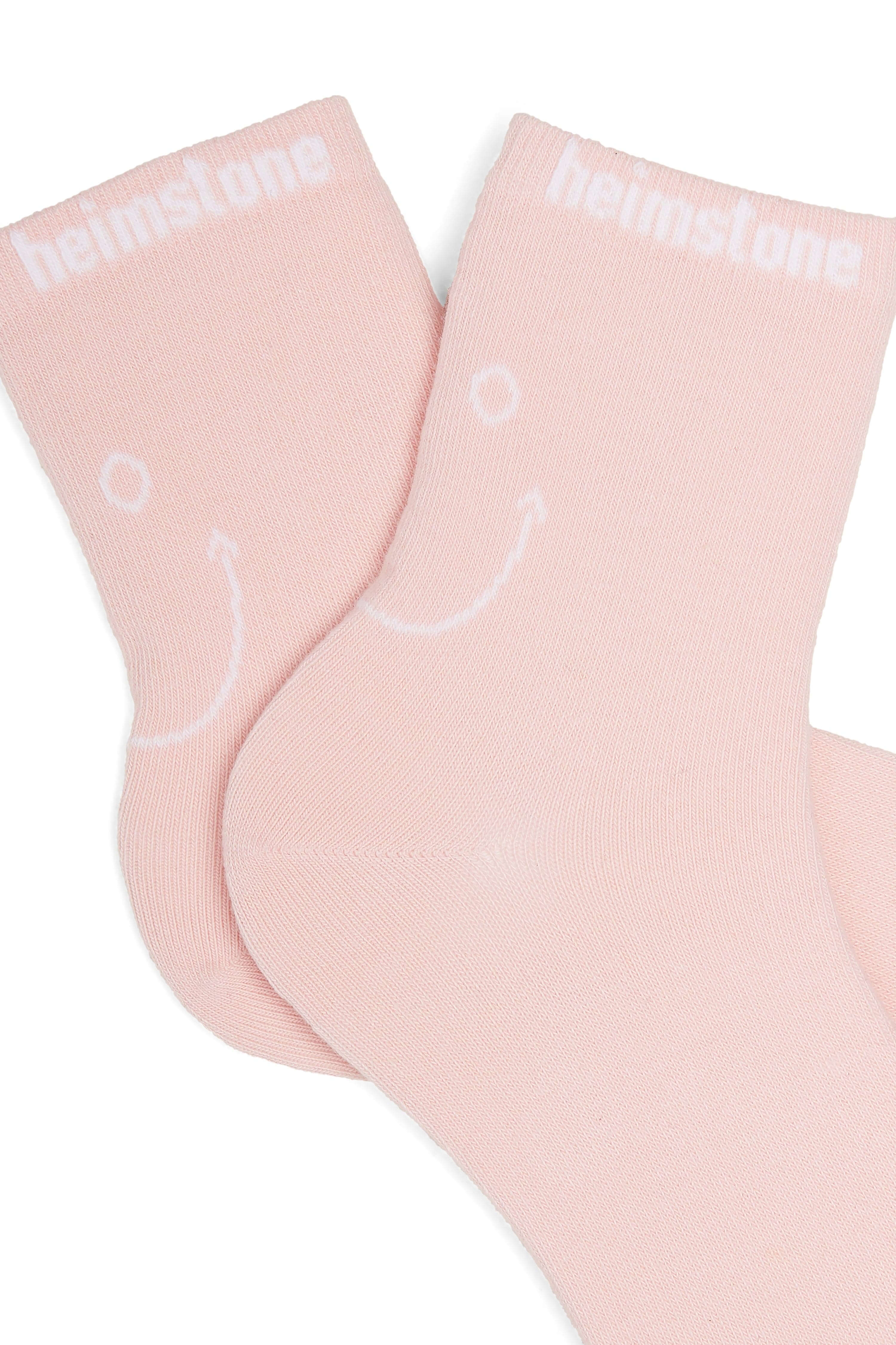 Ankle socks in Pink Smiley | Heimstone