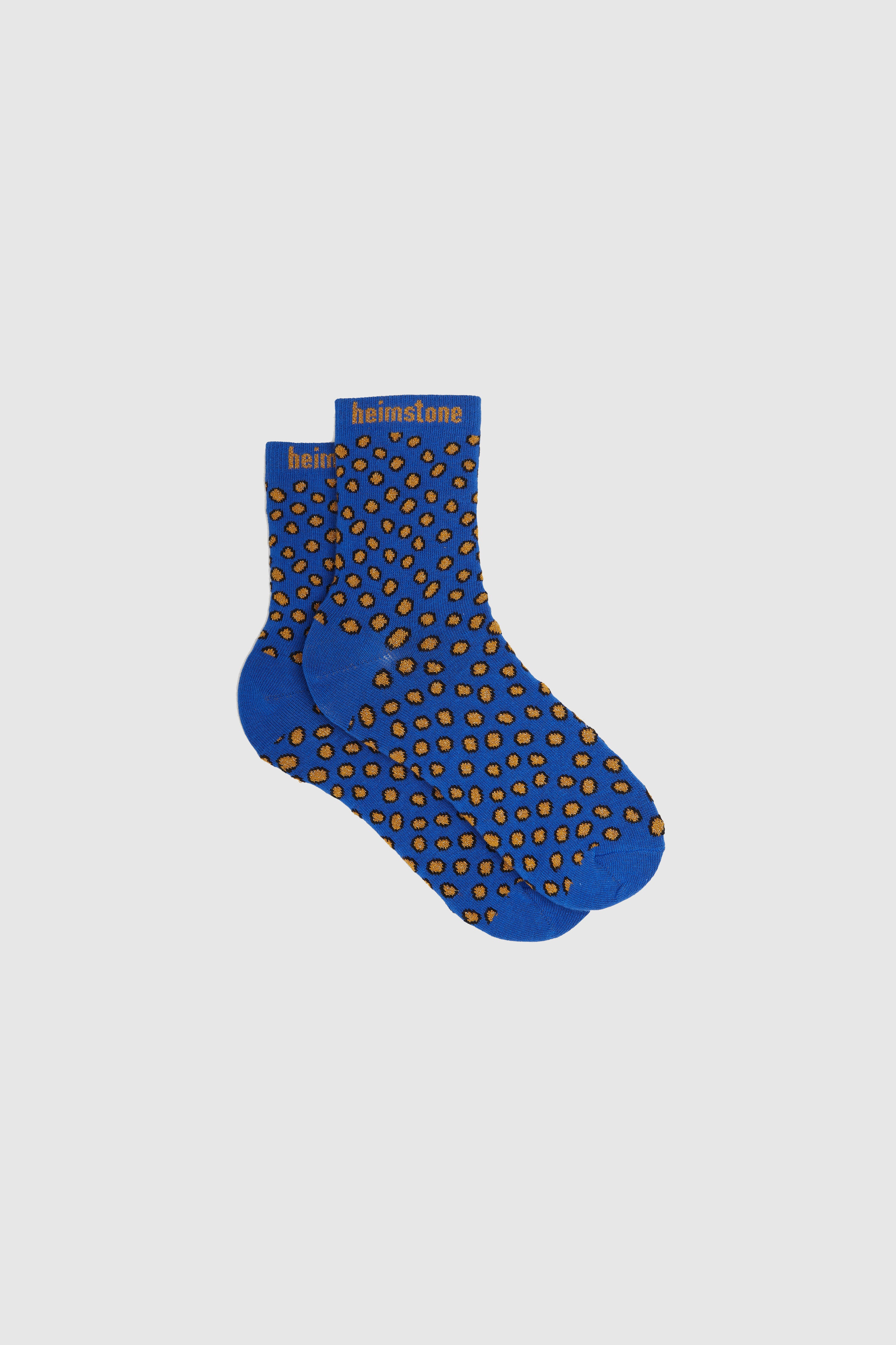 Ankle Socks in navy blue Messy Dots print